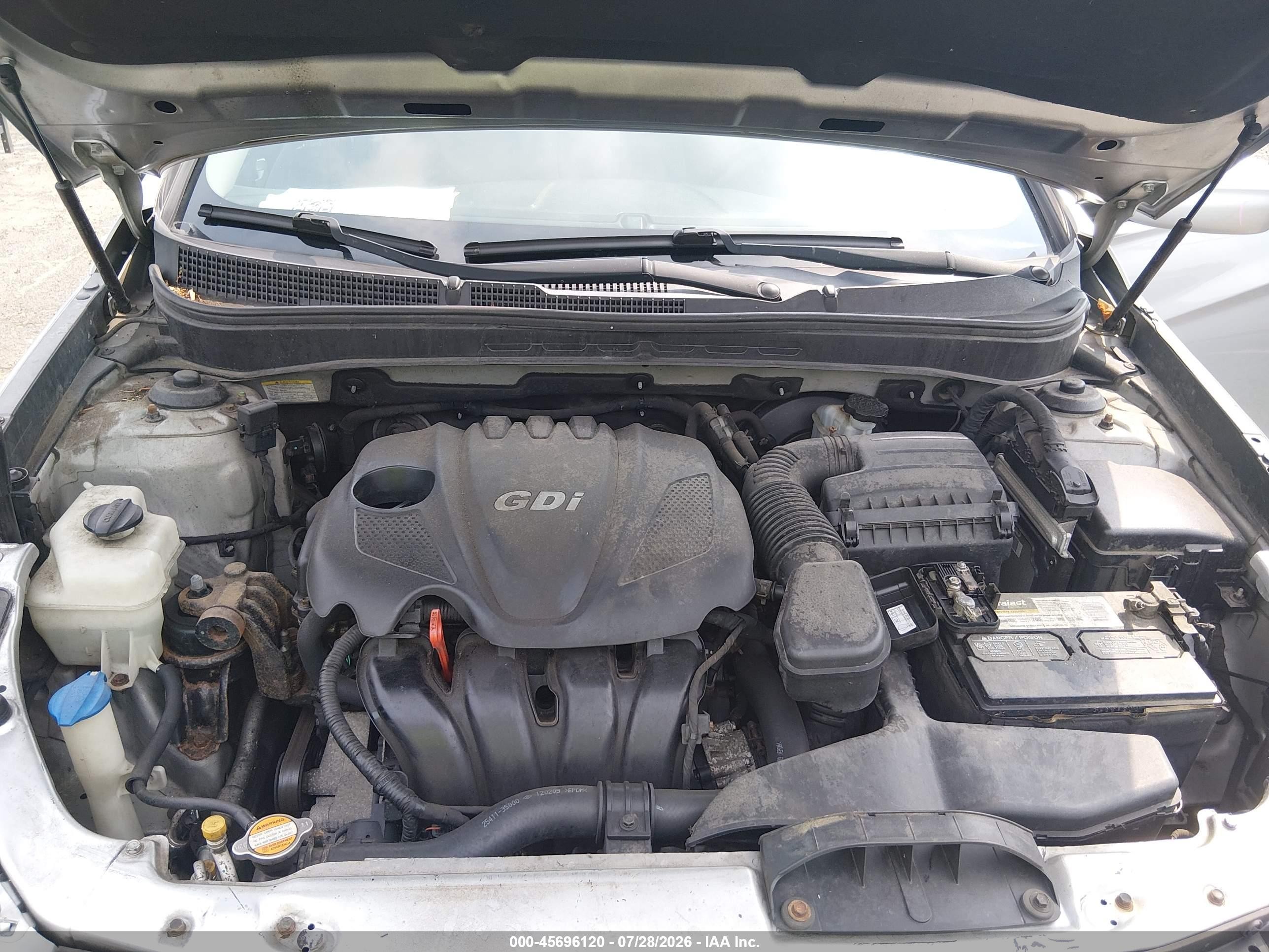 2013 Hyundai Sonata Gls Серебряный vin: 5NPEB4AC6DH514668