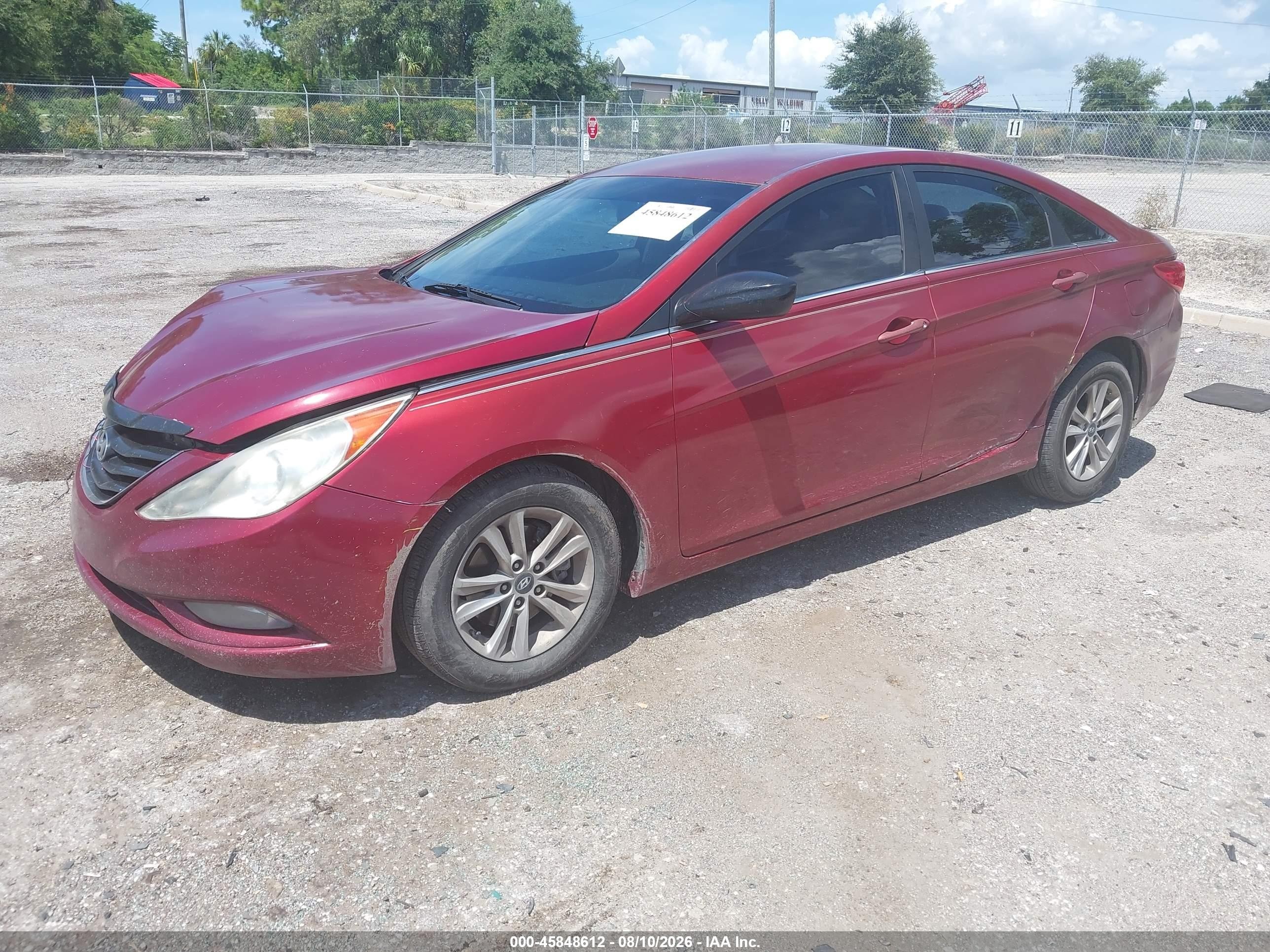 2013 Hyundai Sonata Gls Burgundy vin: 5NPEB4AC6DH531468