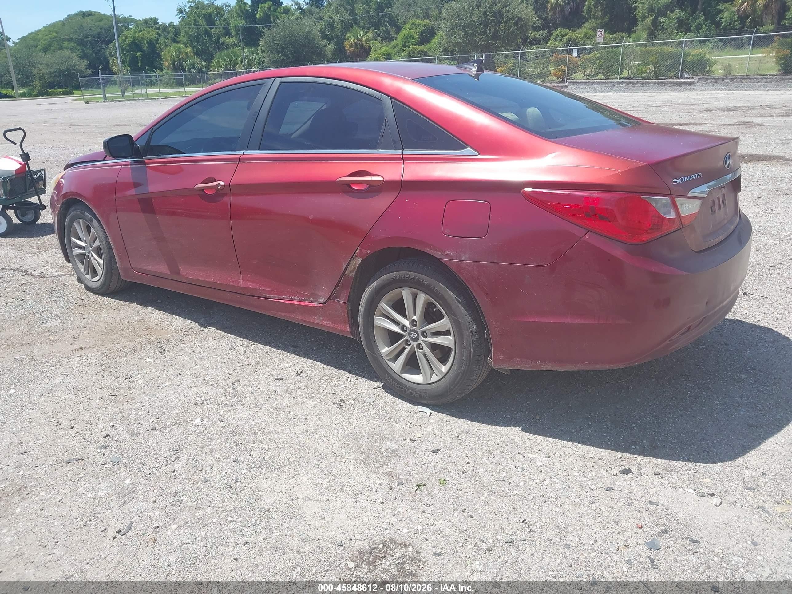 2013 Hyundai Sonata Gls Burgundy vin: 5NPEB4AC6DH531468