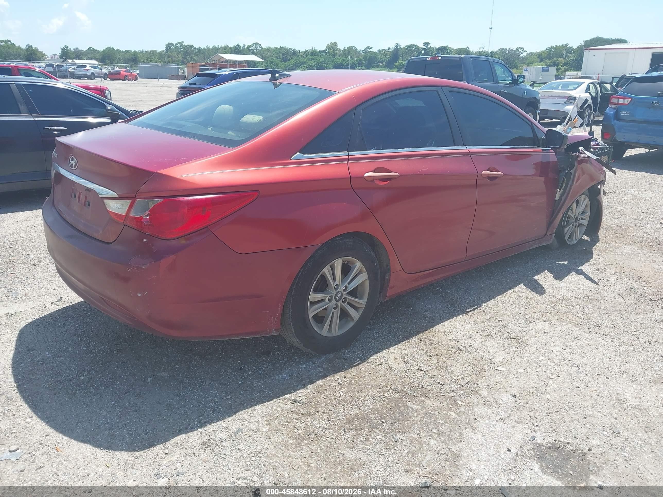 2013 Hyundai Sonata Gls Burgundy vin: 5NPEB4AC6DH531468