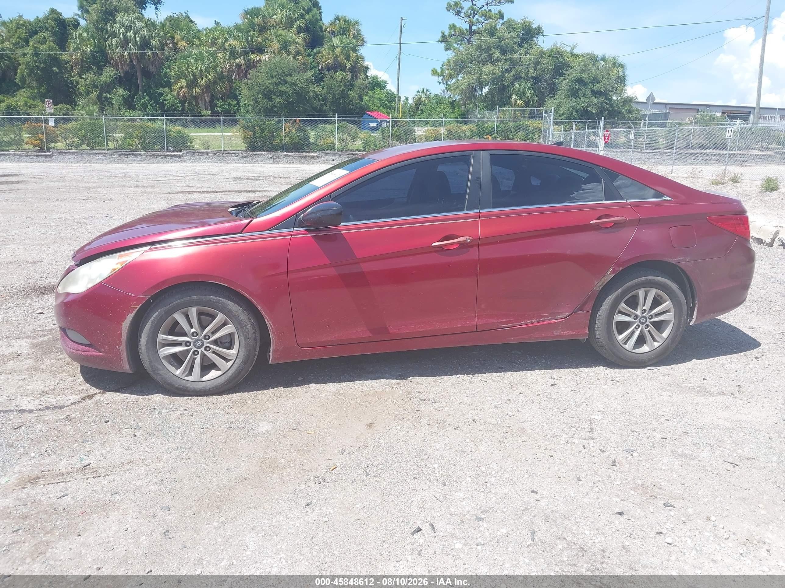 2013 Hyundai Sonata Gls Burgundy vin: 5NPEB4AC6DH531468