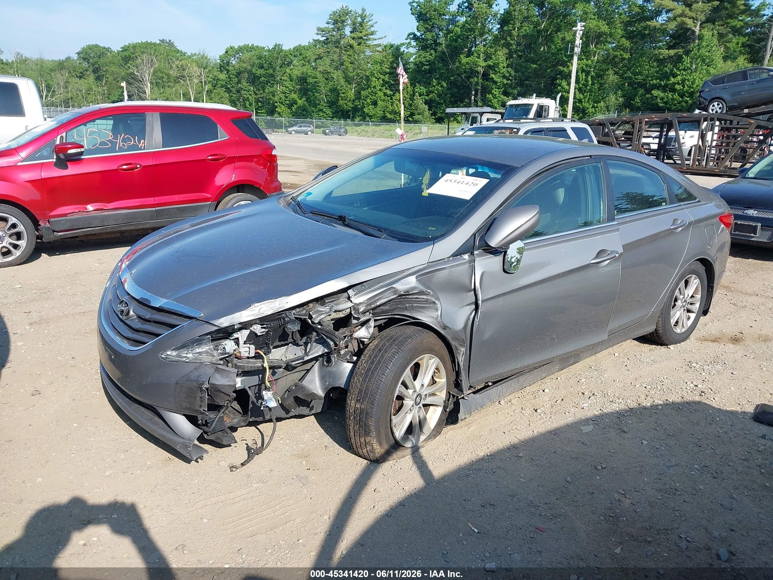 2013 Hyundai Sonata Gls Gray vin: 5NPEB4AC6DH546519