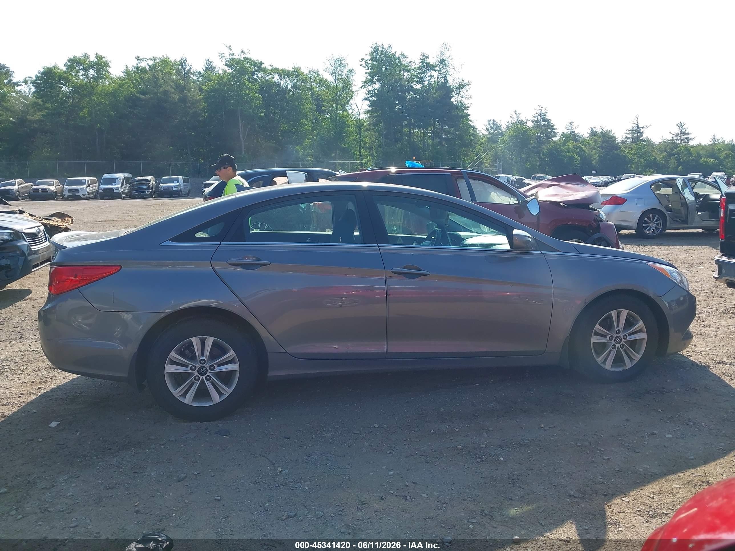 2013 Hyundai Sonata Gls Gray vin: 5NPEB4AC6DH546519
