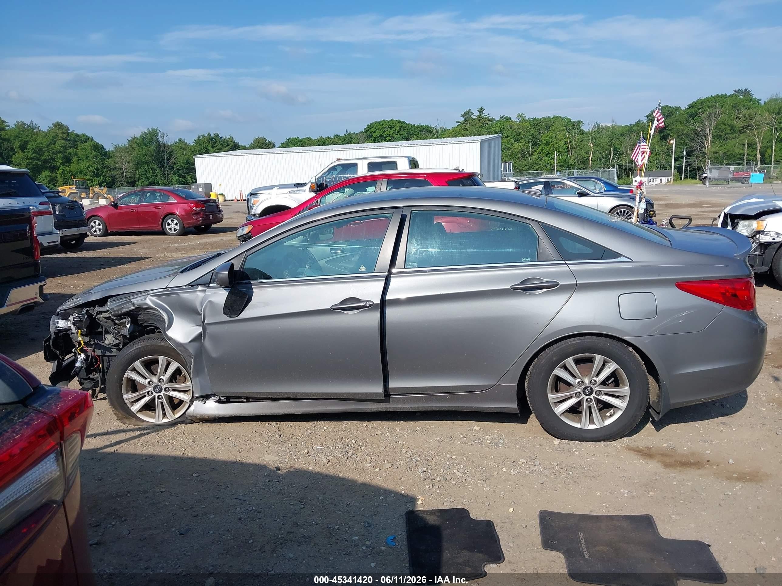 2013 Hyundai Sonata Gls Gray vin: 5NPEB4AC6DH546519