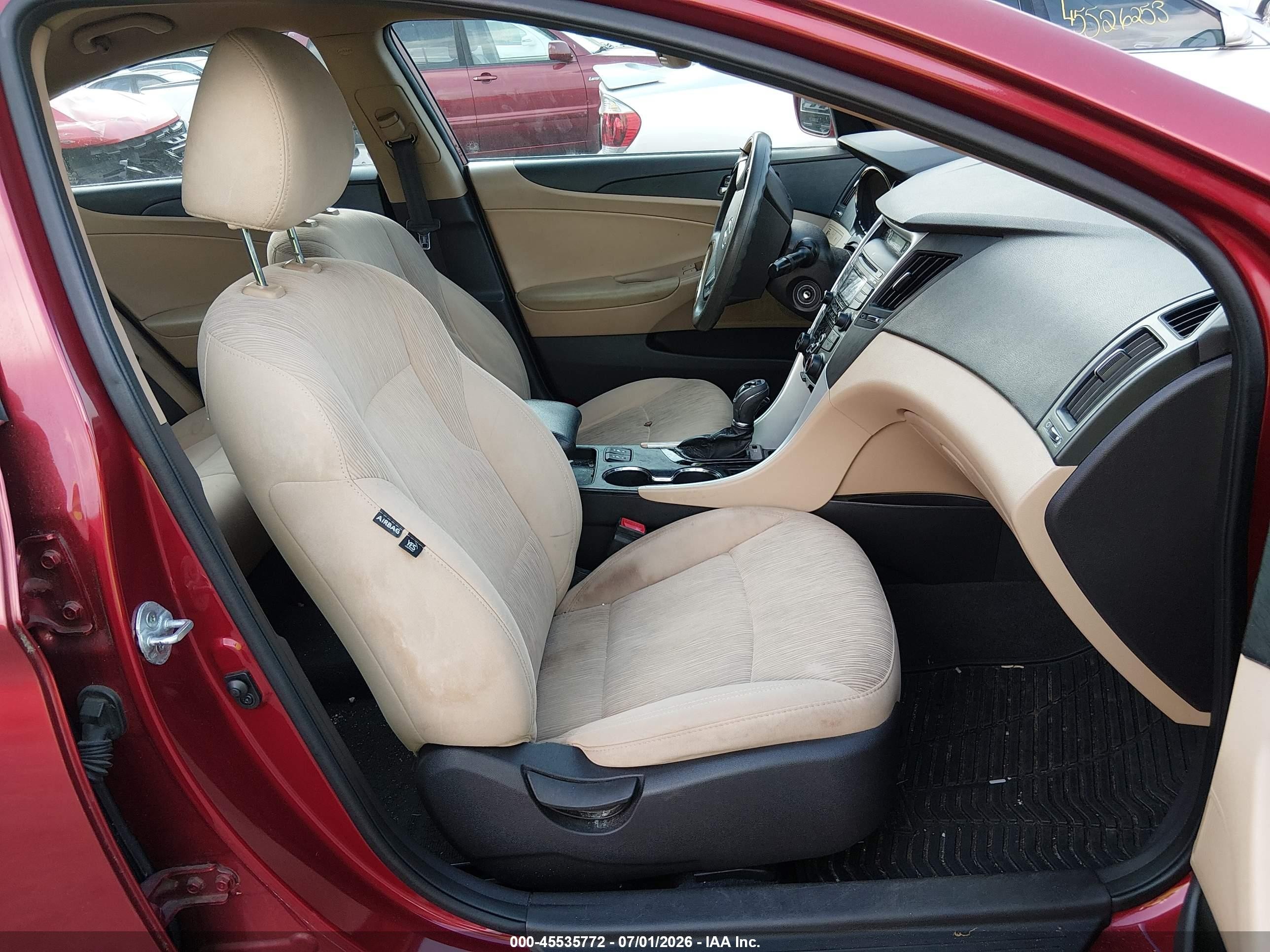 2013 Hyundai Sonata Gls Red vin: 5NPEB4AC6DH569539