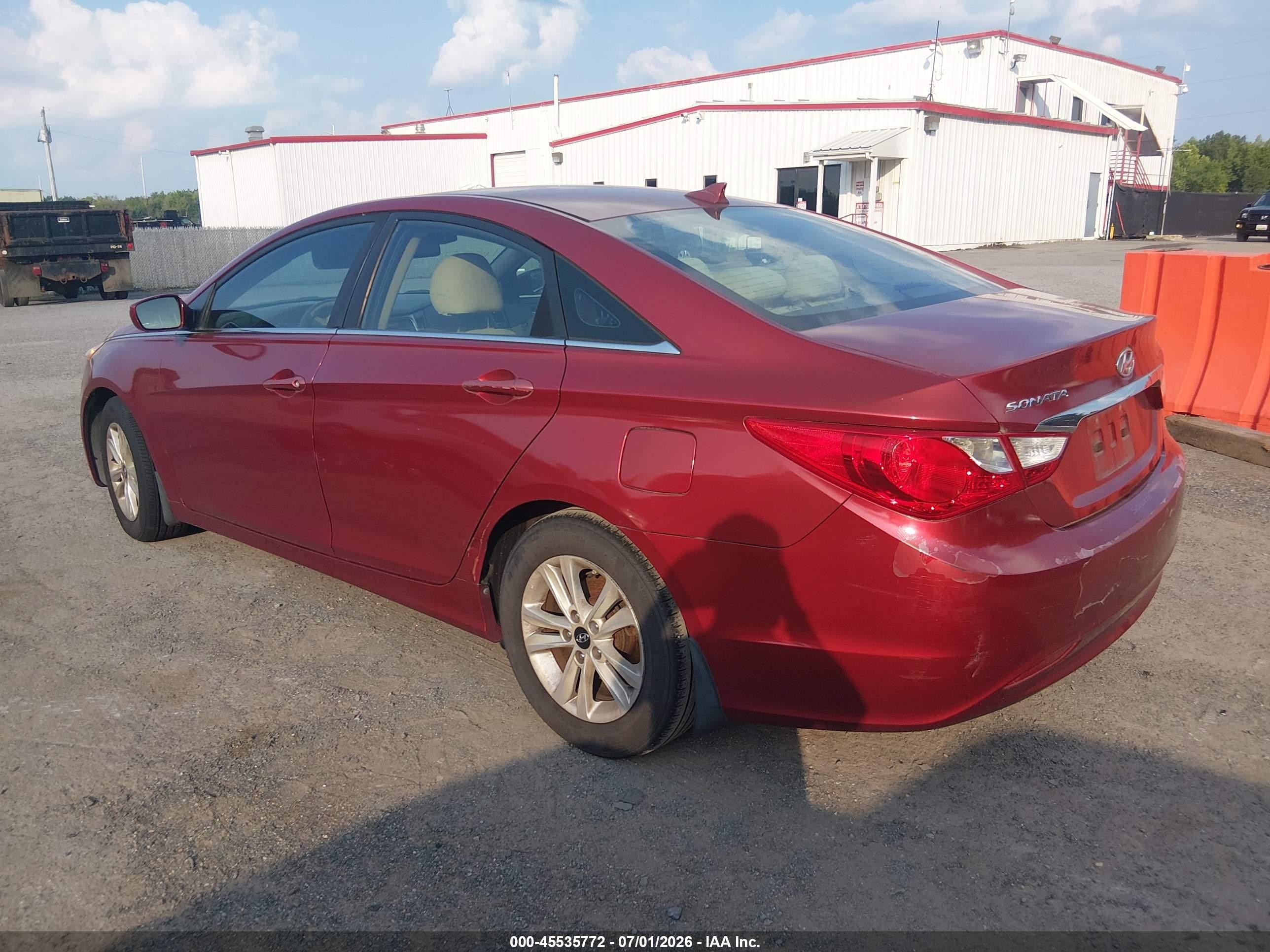 2013 Hyundai Sonata Gls Red vin: 5NPEB4AC6DH569539