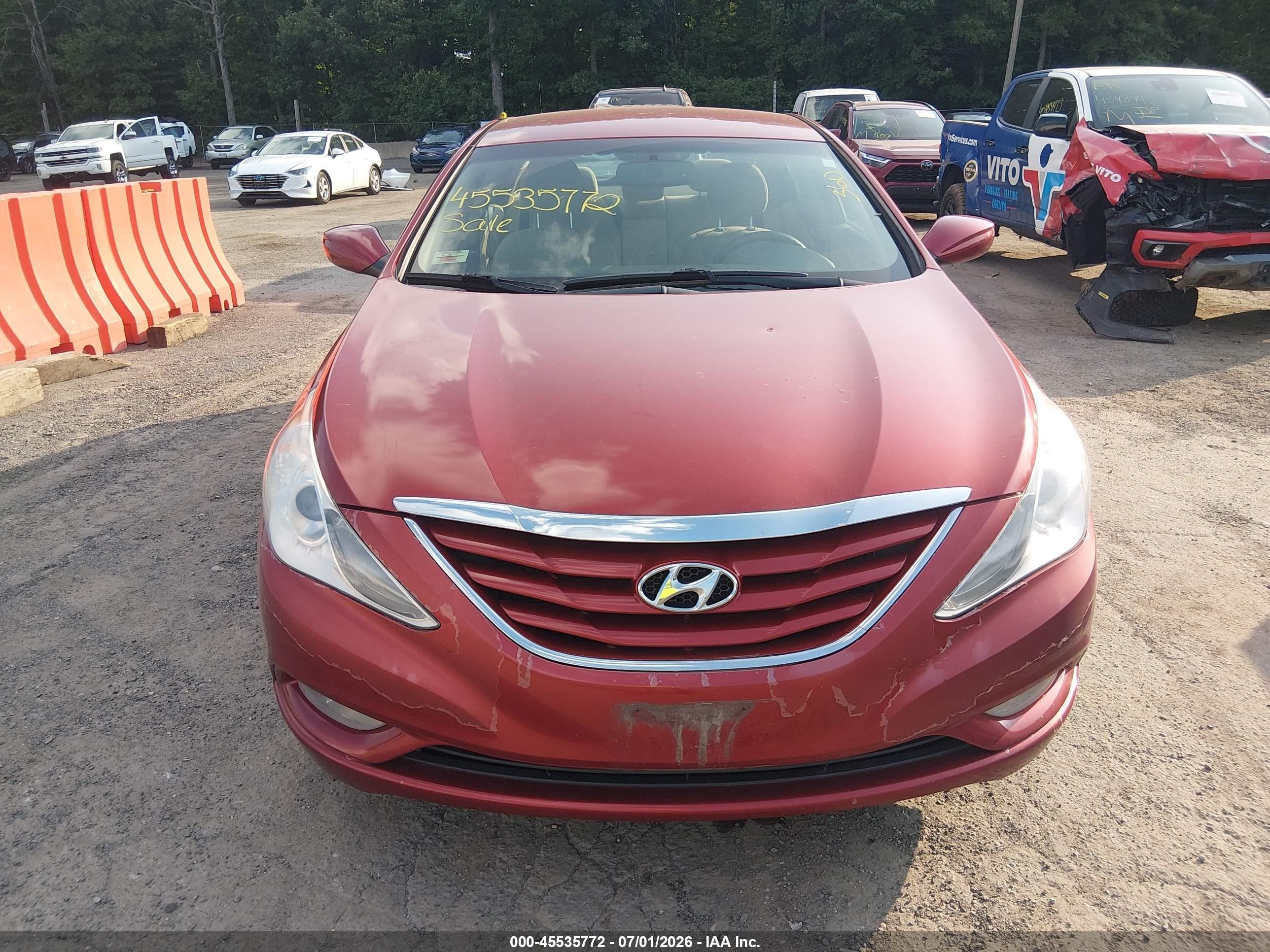 2013 Hyundai Sonata Gls Red vin: 5NPEB4AC6DH569539