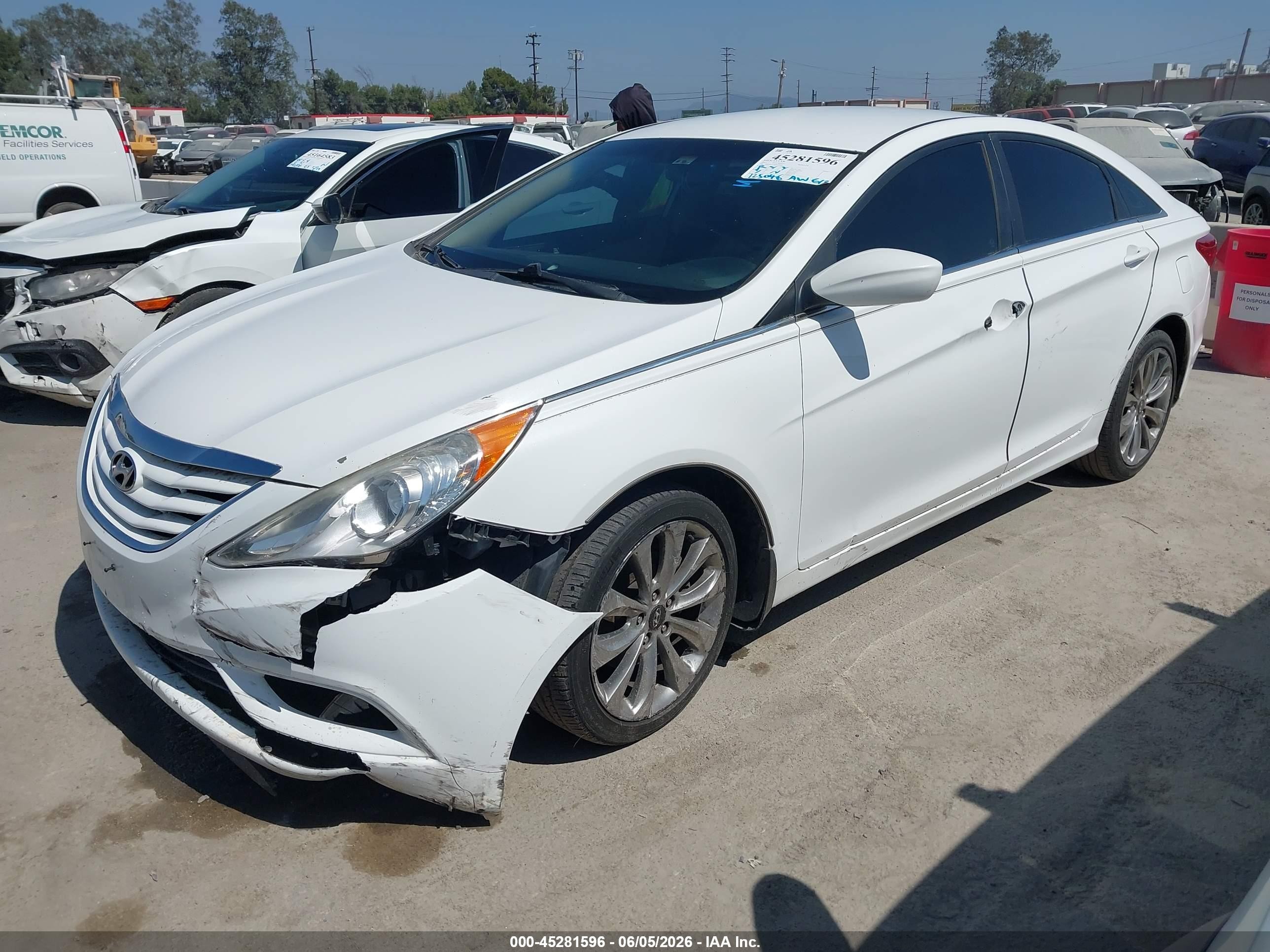 2013 Hyundai Sonata Gls White vin: 5NPEB4AC6DH576488