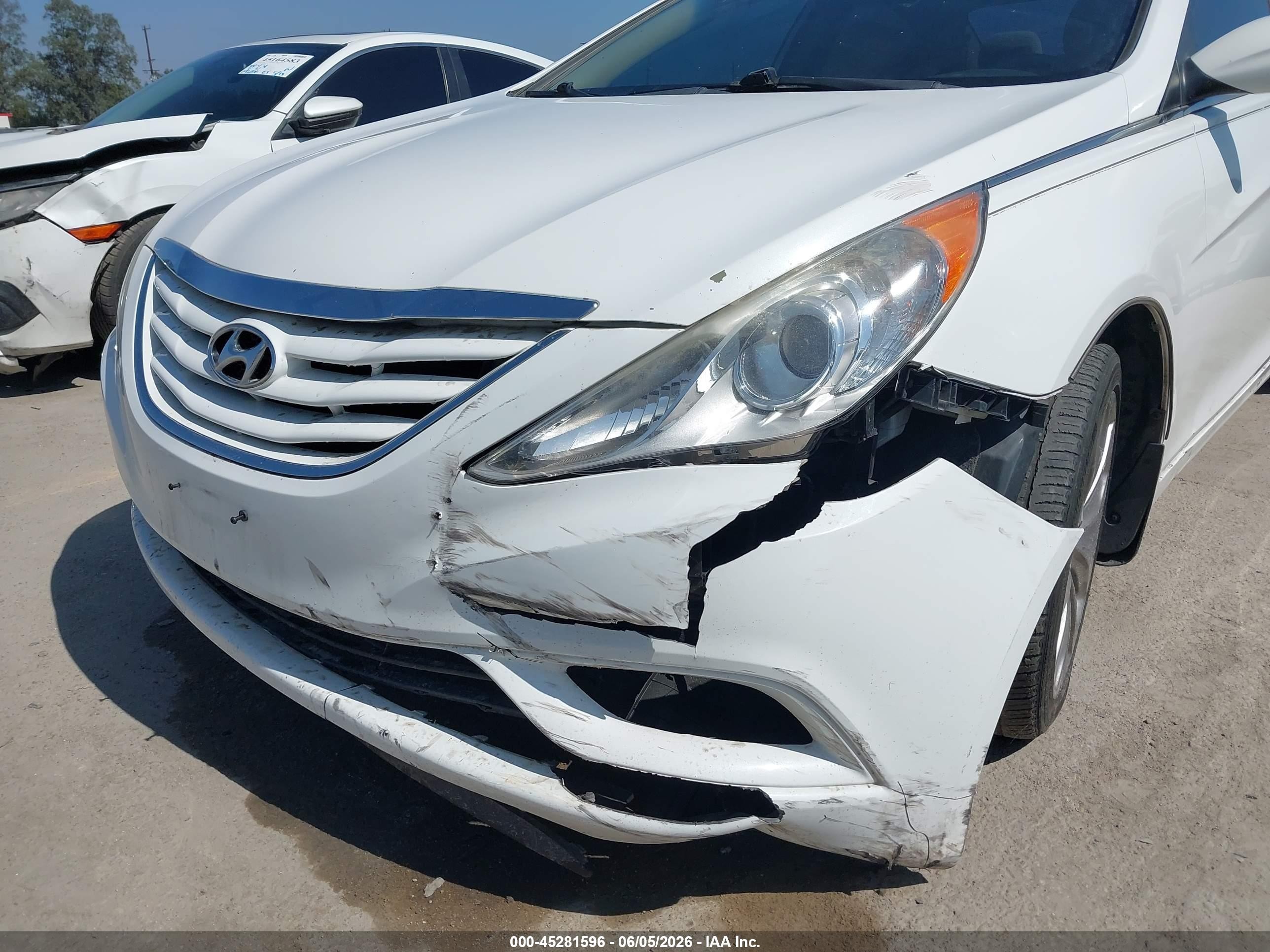 2013 Hyundai Sonata Gls White vin: 5NPEB4AC6DH576488
