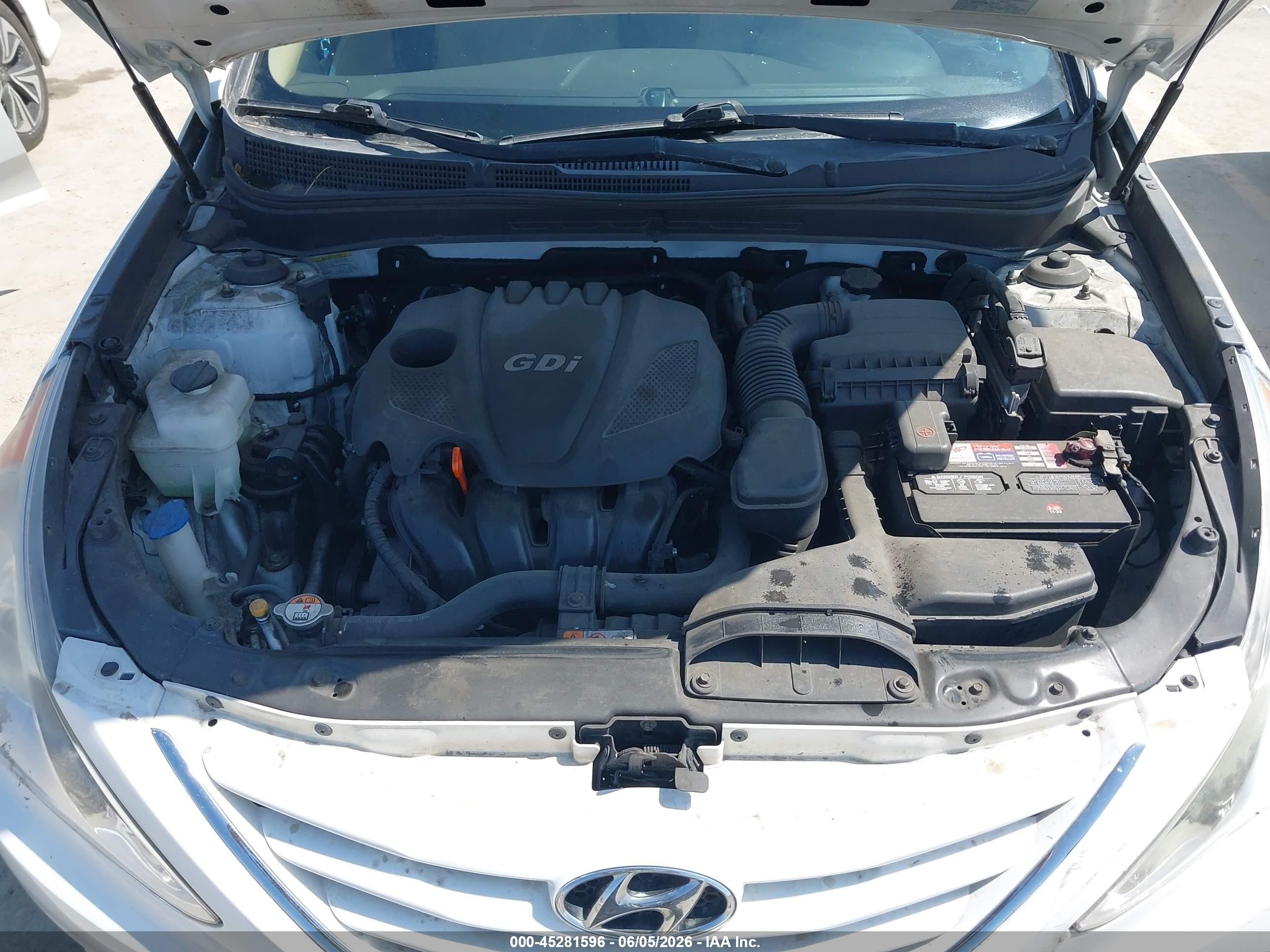 2013 Hyundai Sonata Gls White vin: 5NPEB4AC6DH576488