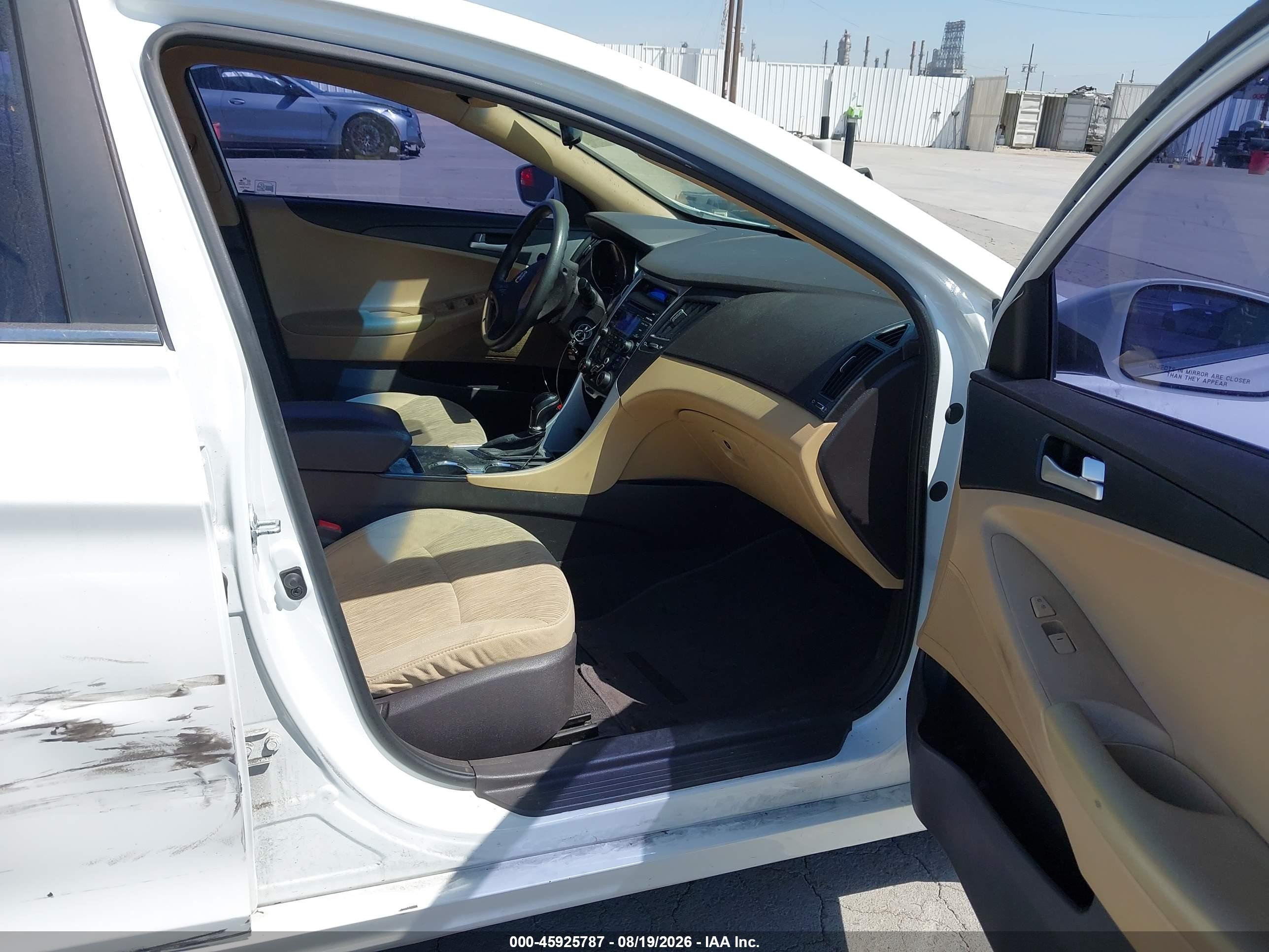 2013 Hyundai Sonata Gls White vin: 5NPEB4AC6DH593629