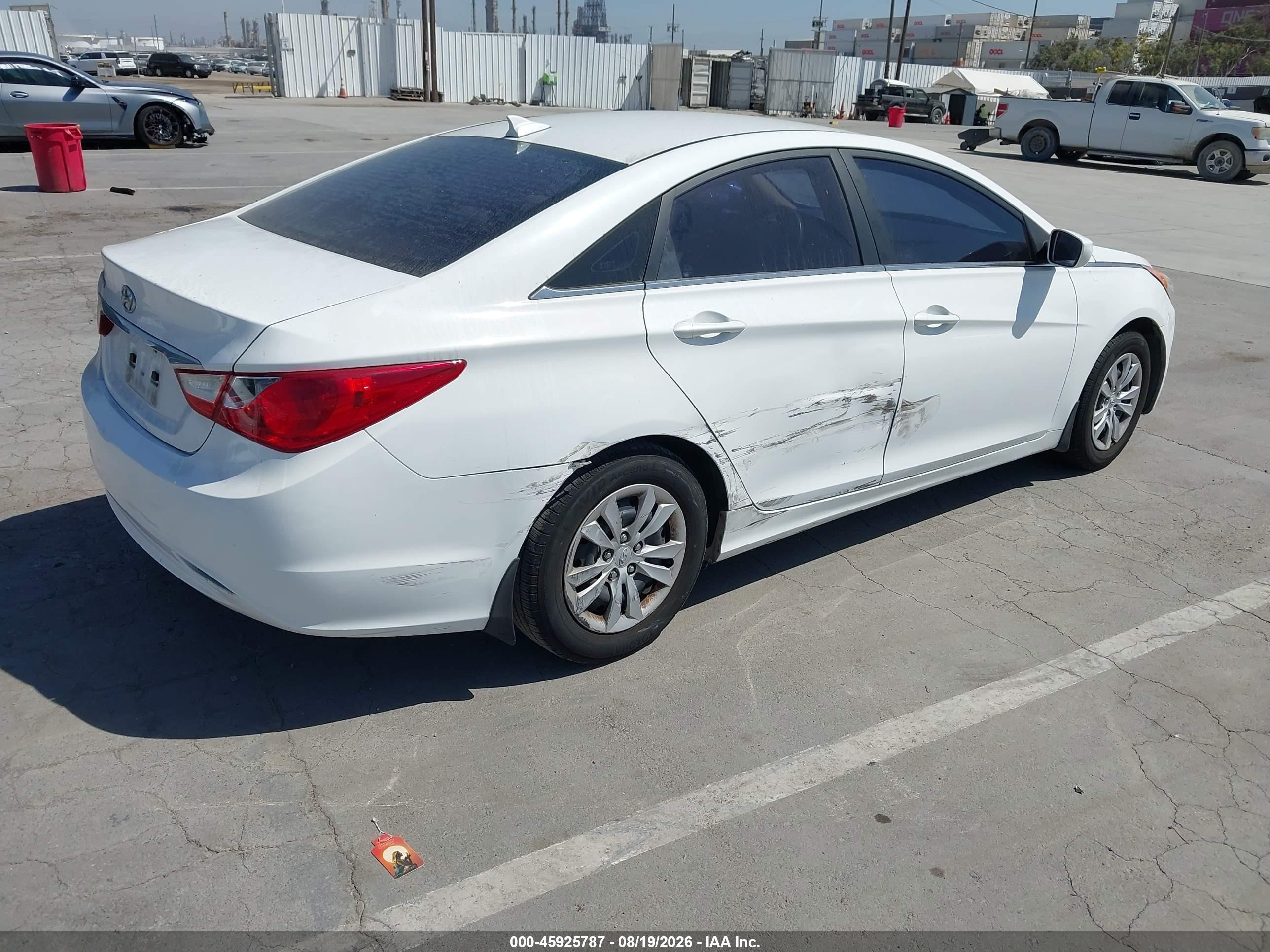 2013 Hyundai Sonata Gls White vin: 5NPEB4AC6DH593629