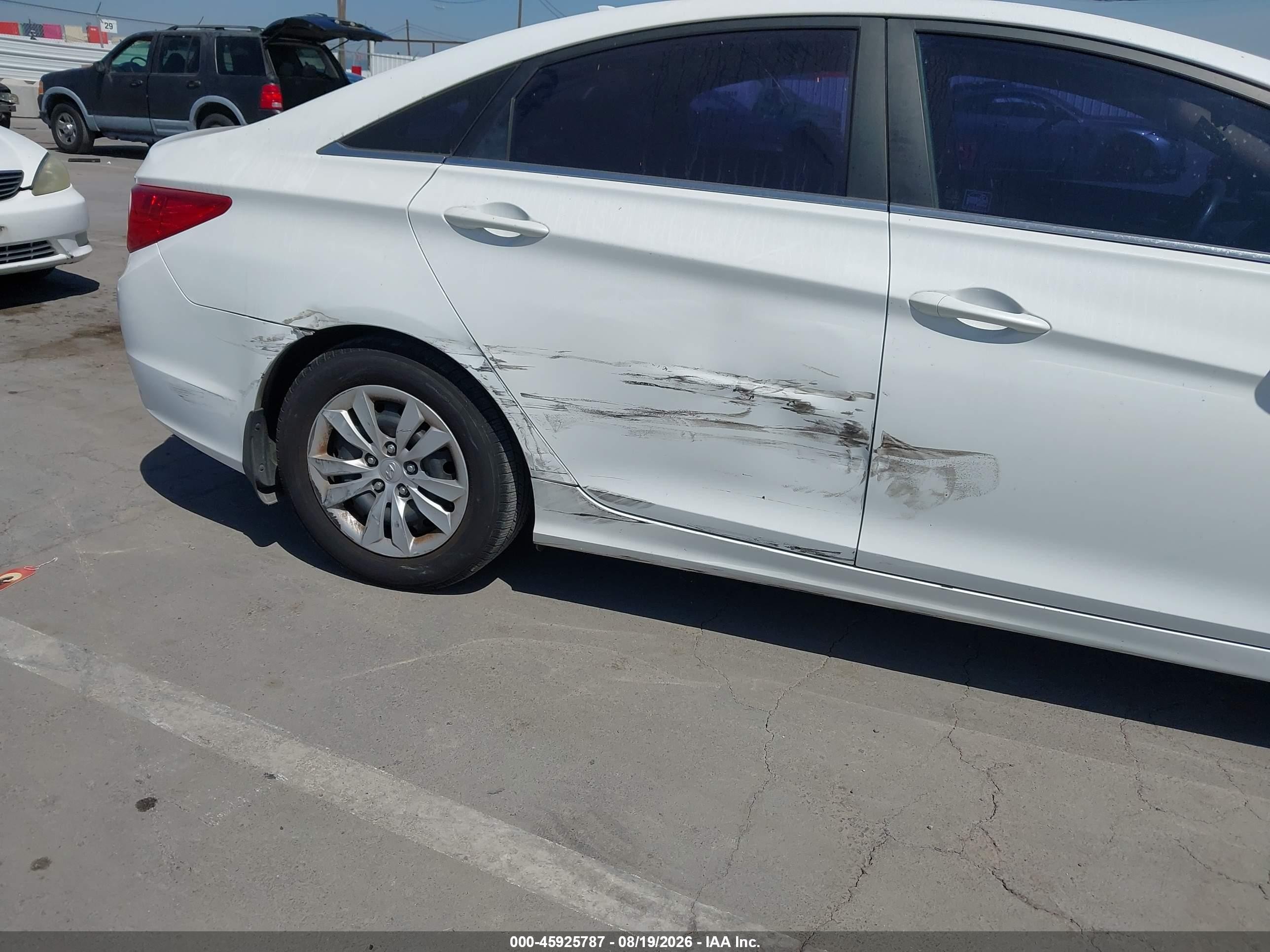 2013 Hyundai Sonata Gls White vin: 5NPEB4AC6DH593629