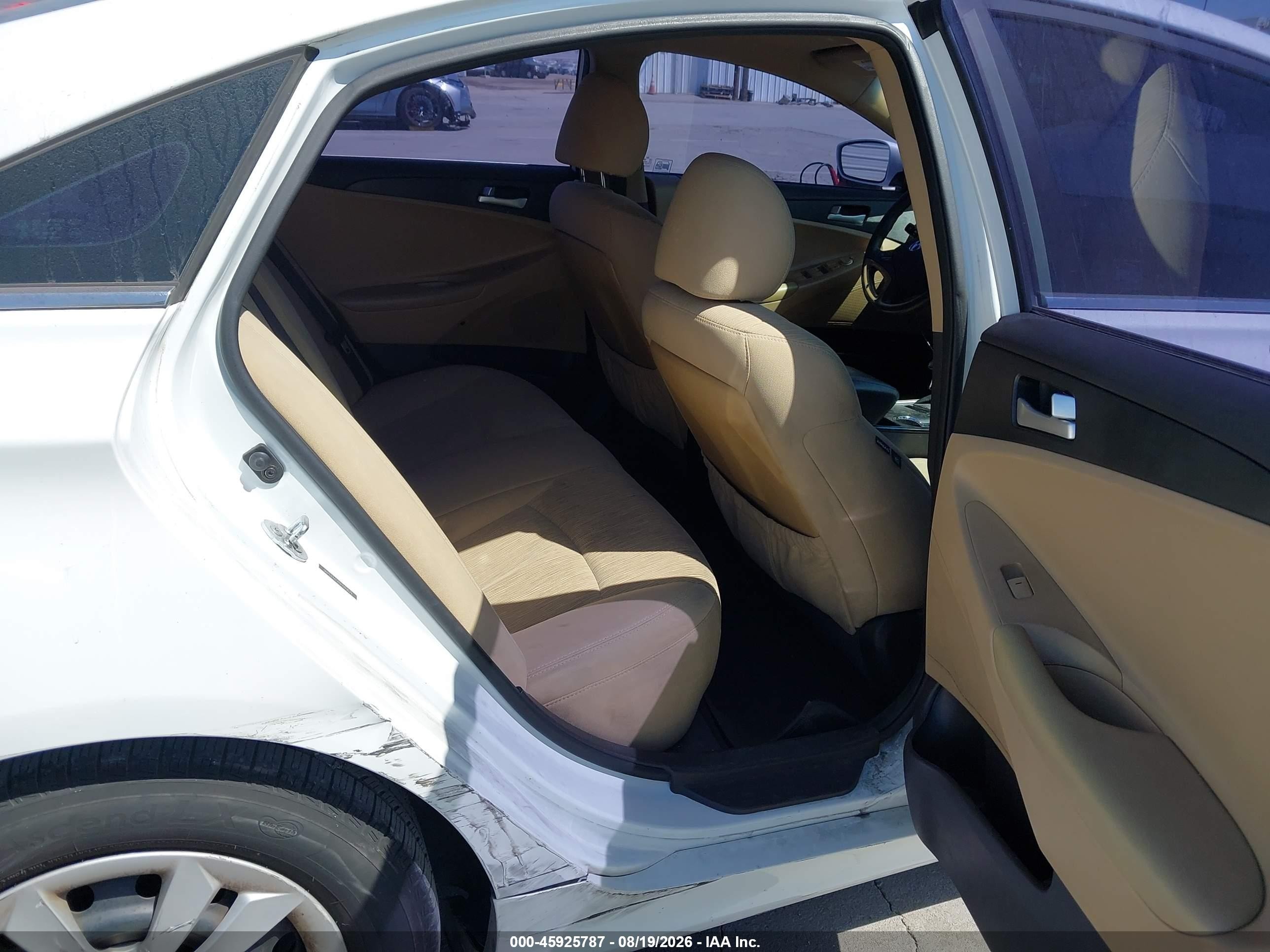2013 Hyundai Sonata Gls White vin: 5NPEB4AC6DH593629