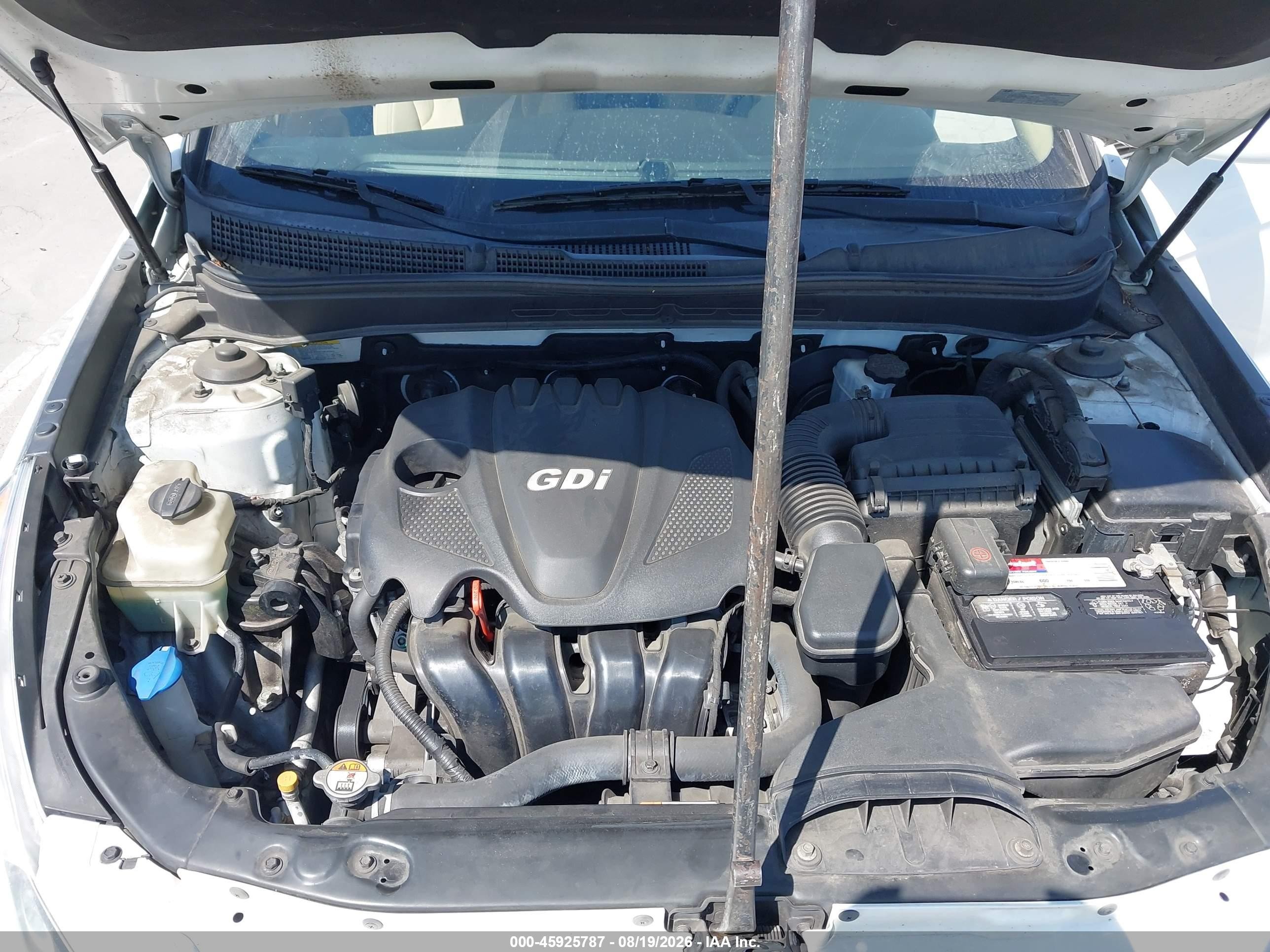 2013 Hyundai Sonata Gls White vin: 5NPEB4AC6DH593629