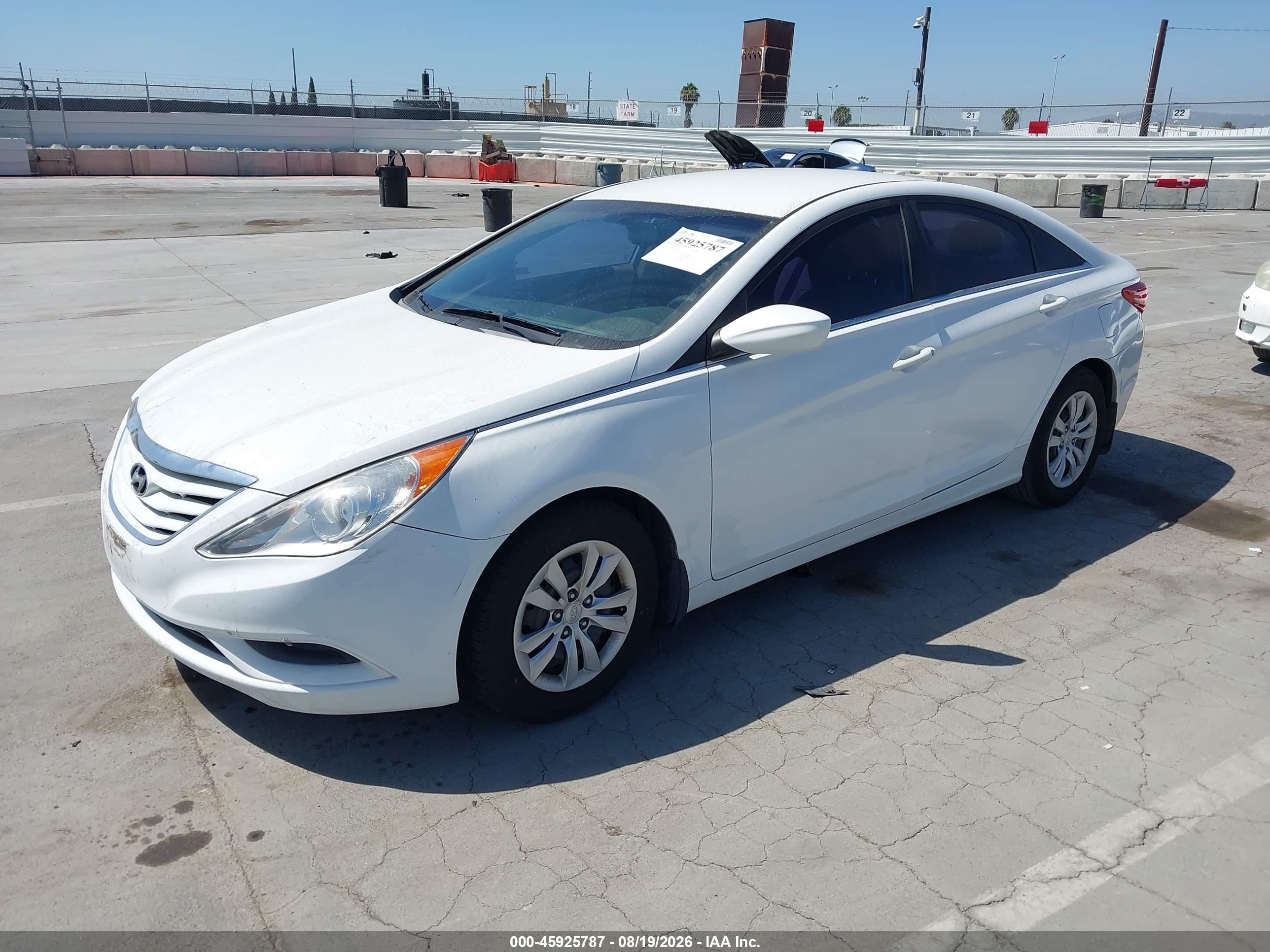 2013 Hyundai Sonata Gls White vin: 5NPEB4AC6DH593629