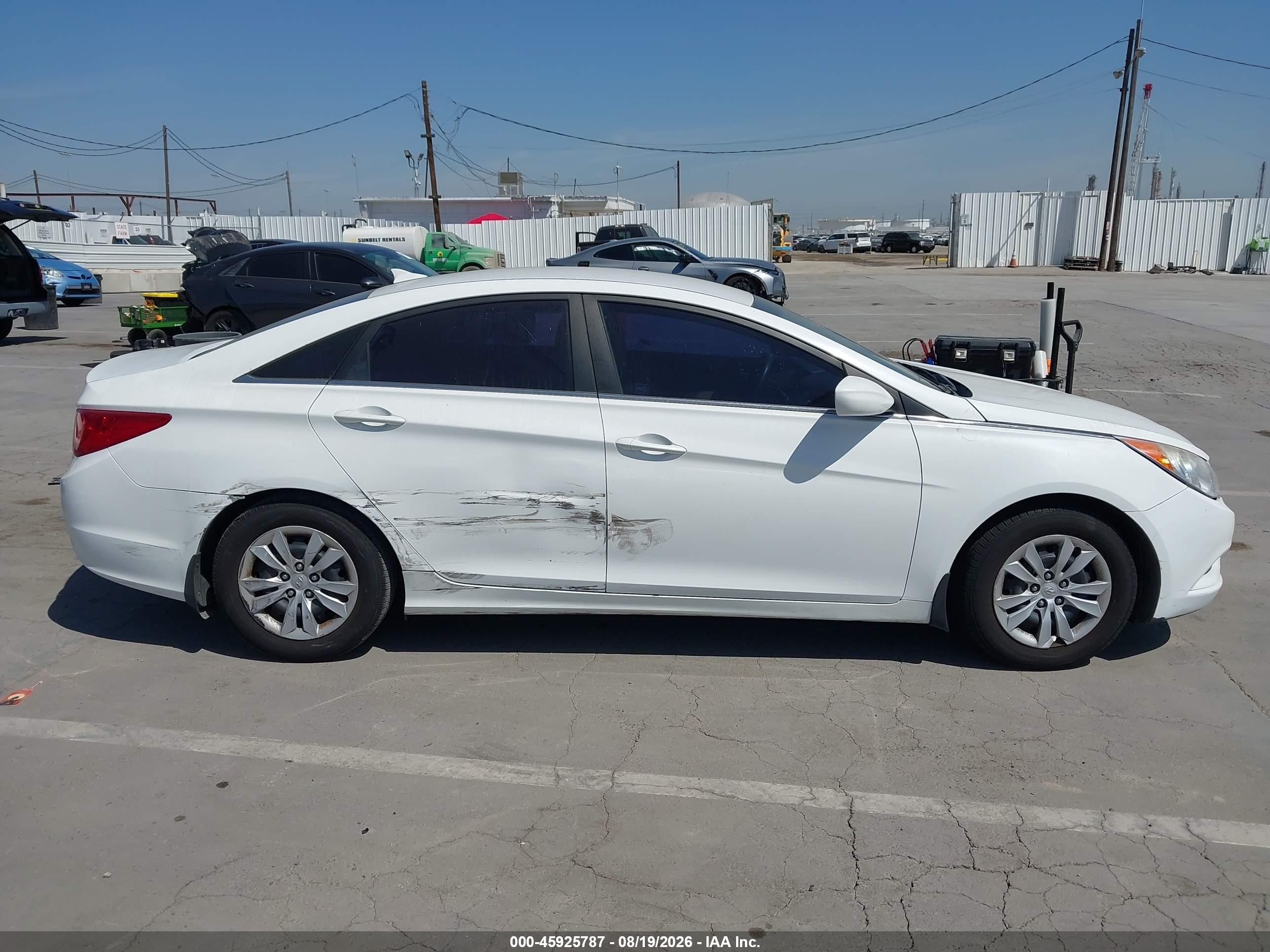 2013 Hyundai Sonata Gls White vin: 5NPEB4AC6DH593629
