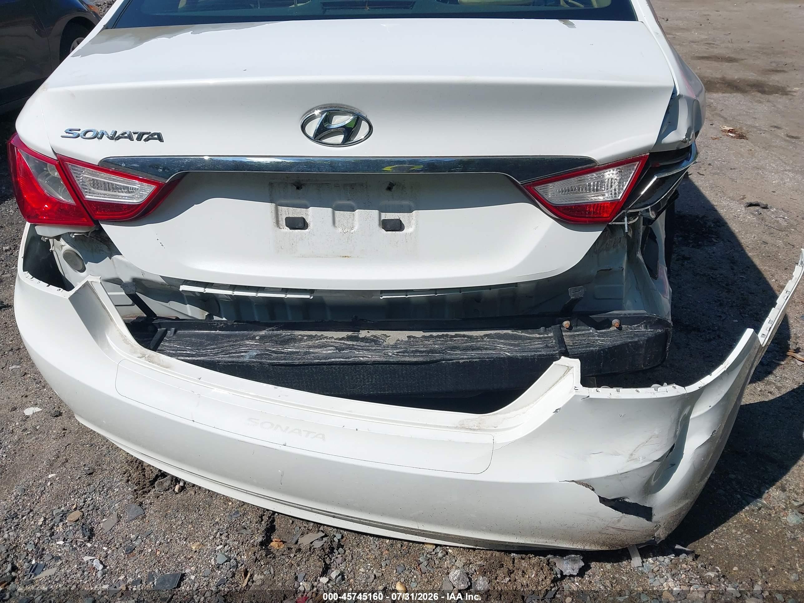 2013 Hyundai Sonata Gls White vin: 5NPEB4AC6DH598023