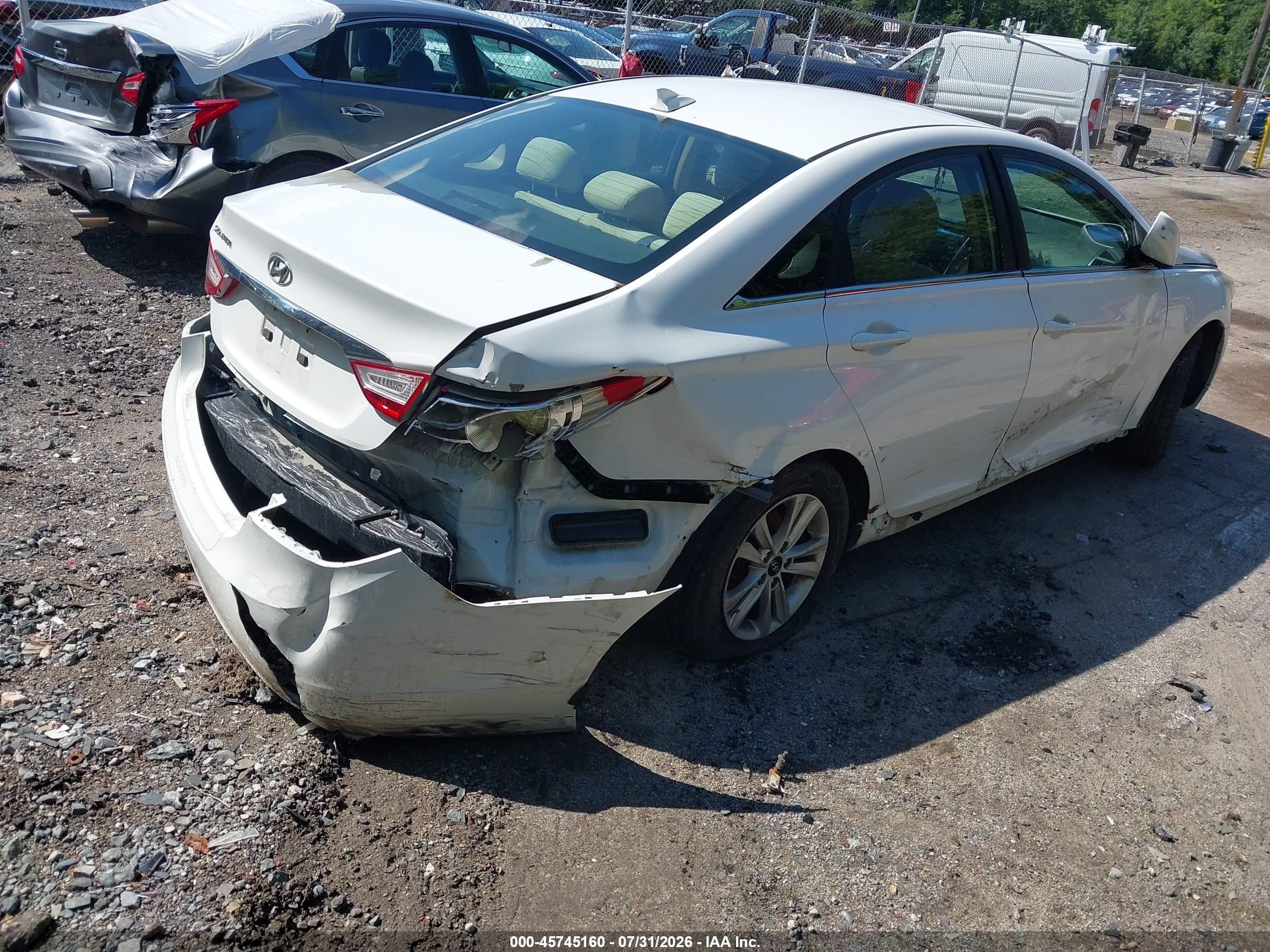 2013 Hyundai Sonata Gls White vin: 5NPEB4AC6DH598023
