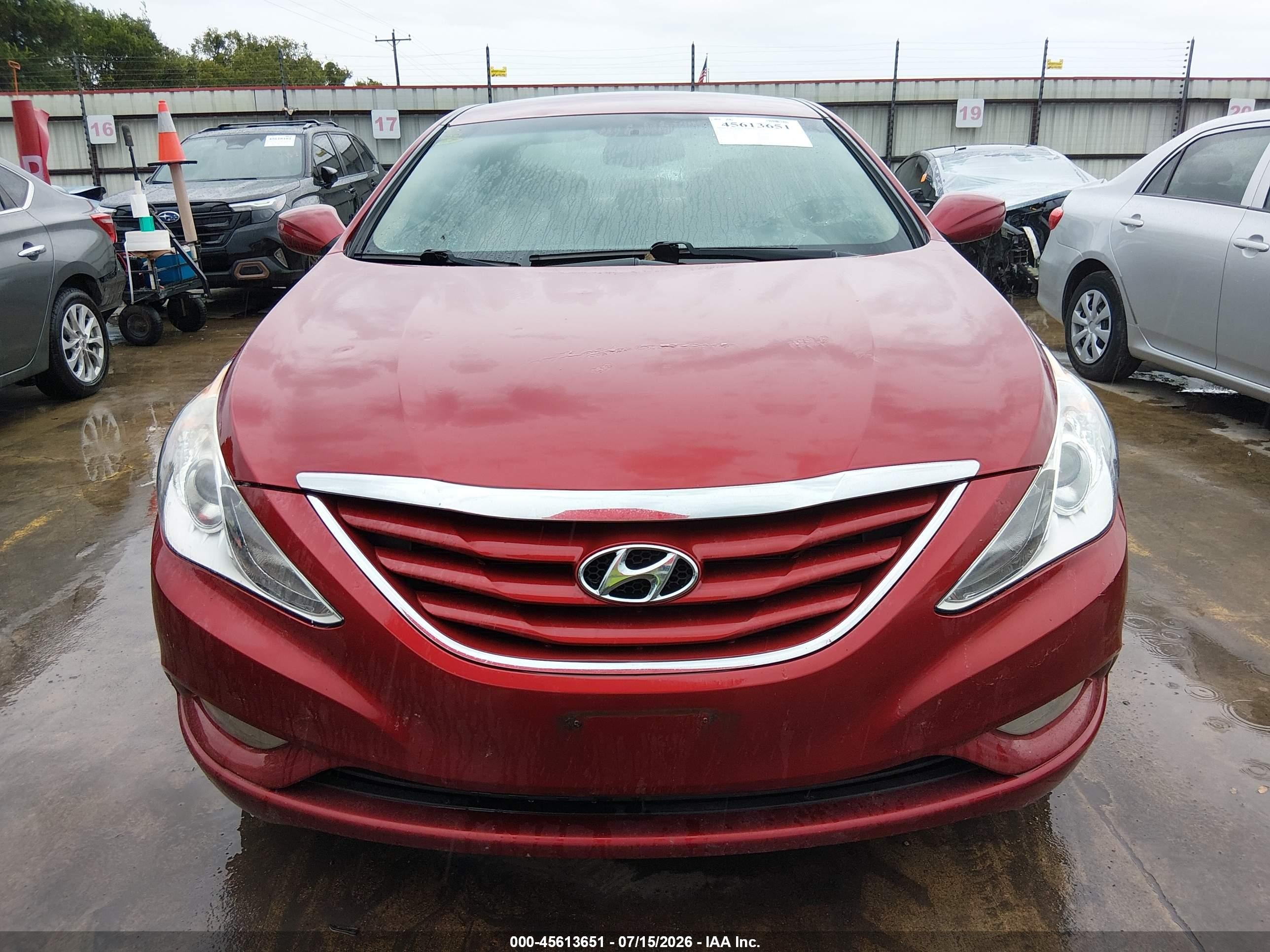2013 Hyundai Sonata Gls Red vin: 5NPEB4AC6DH621199