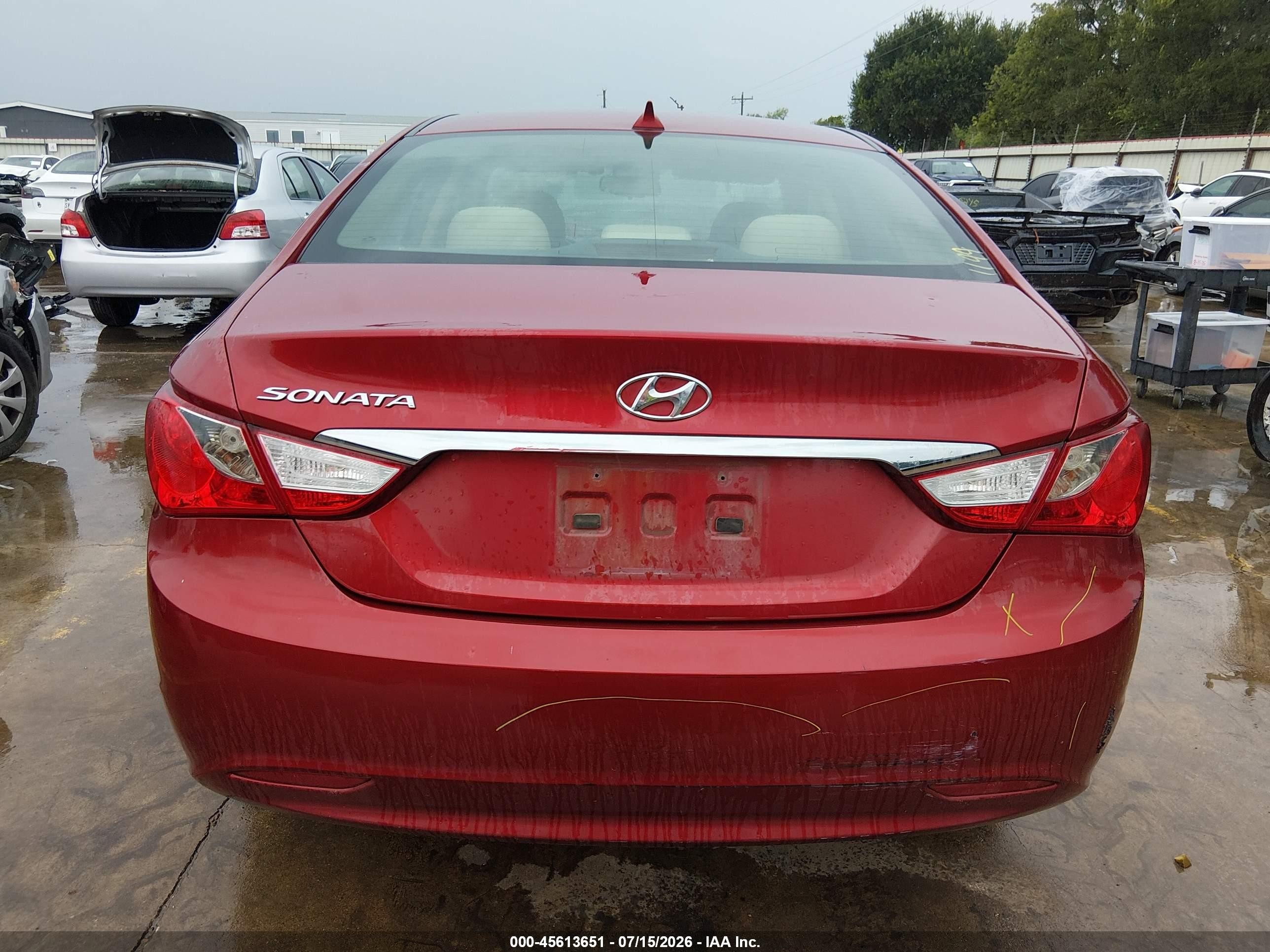 2013 Hyundai Sonata Gls Red vin: 5NPEB4AC6DH621199