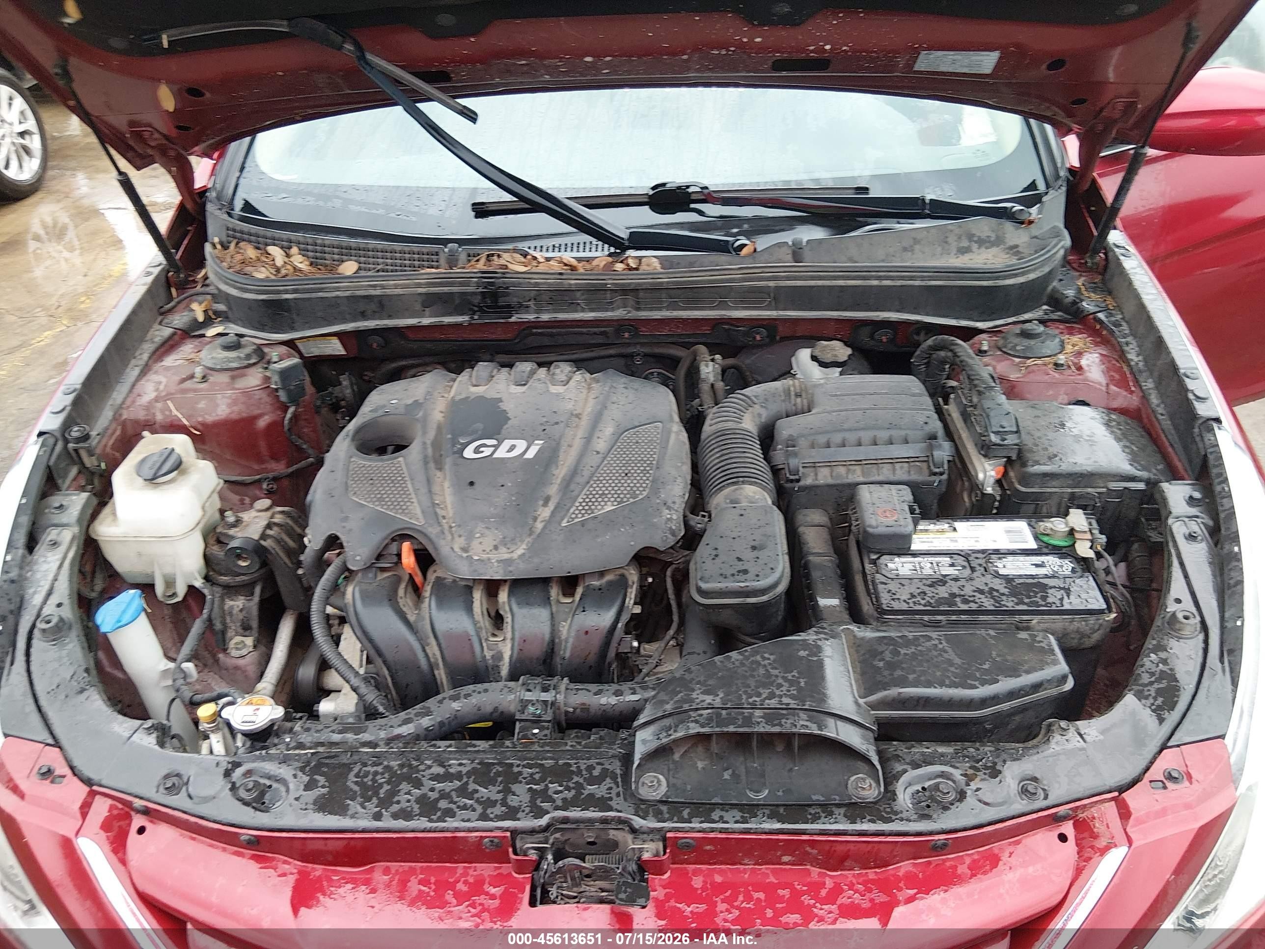 2013 Hyundai Sonata Gls Red vin: 5NPEB4AC6DH621199
