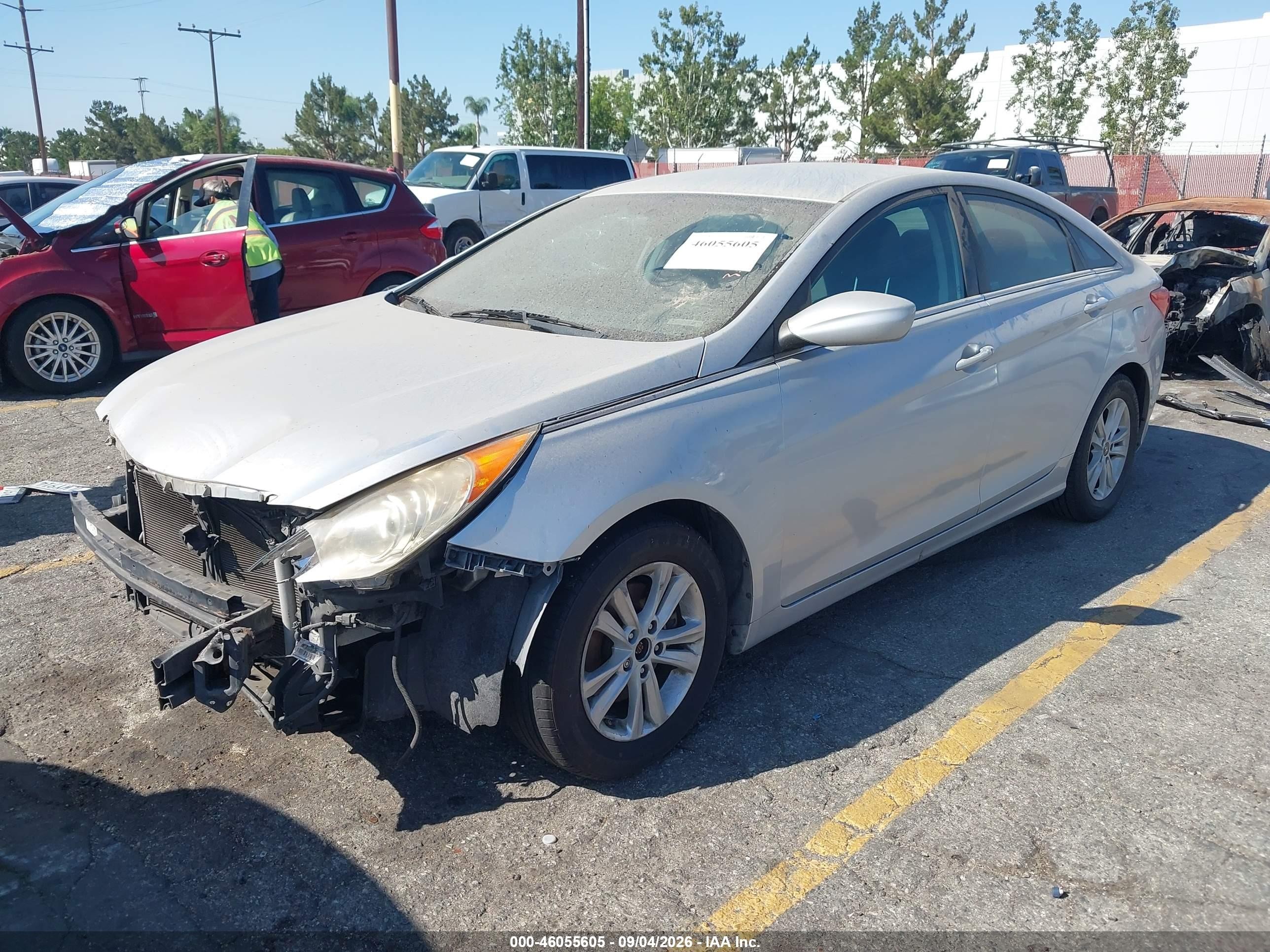 2013 Hyundai Sonata Gls Серый vin: 5NPEB4AC6DH637628