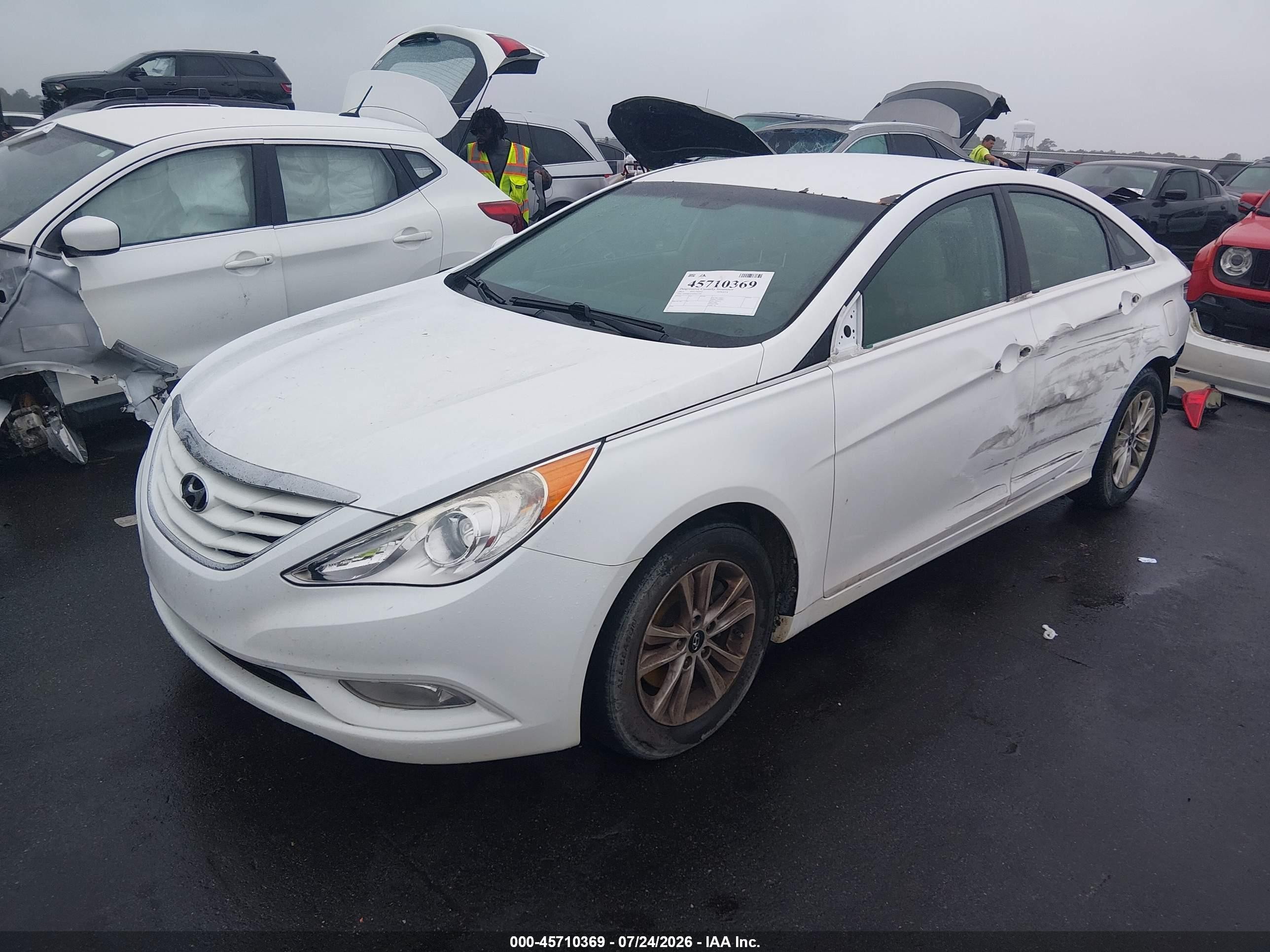2013 Hyundai Sonata Gls White vin: 5NPEB4AC6DH641209