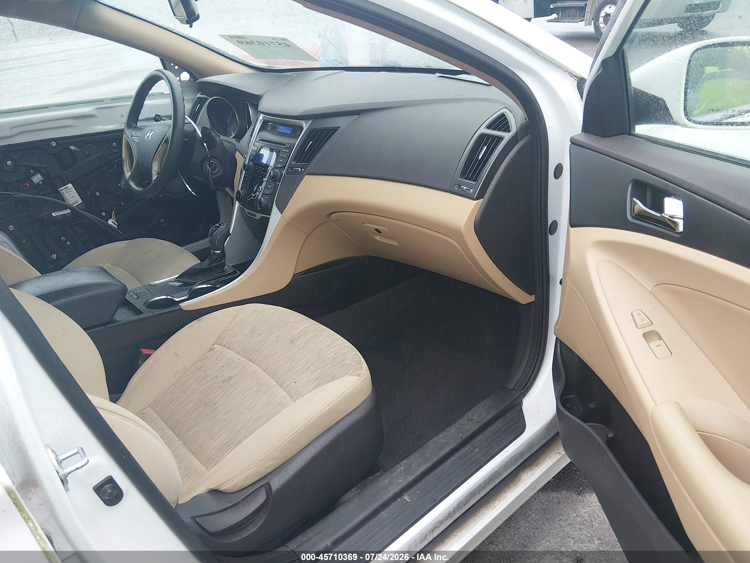 2013 Hyundai Sonata Gls White vin: 5NPEB4AC6DH641209