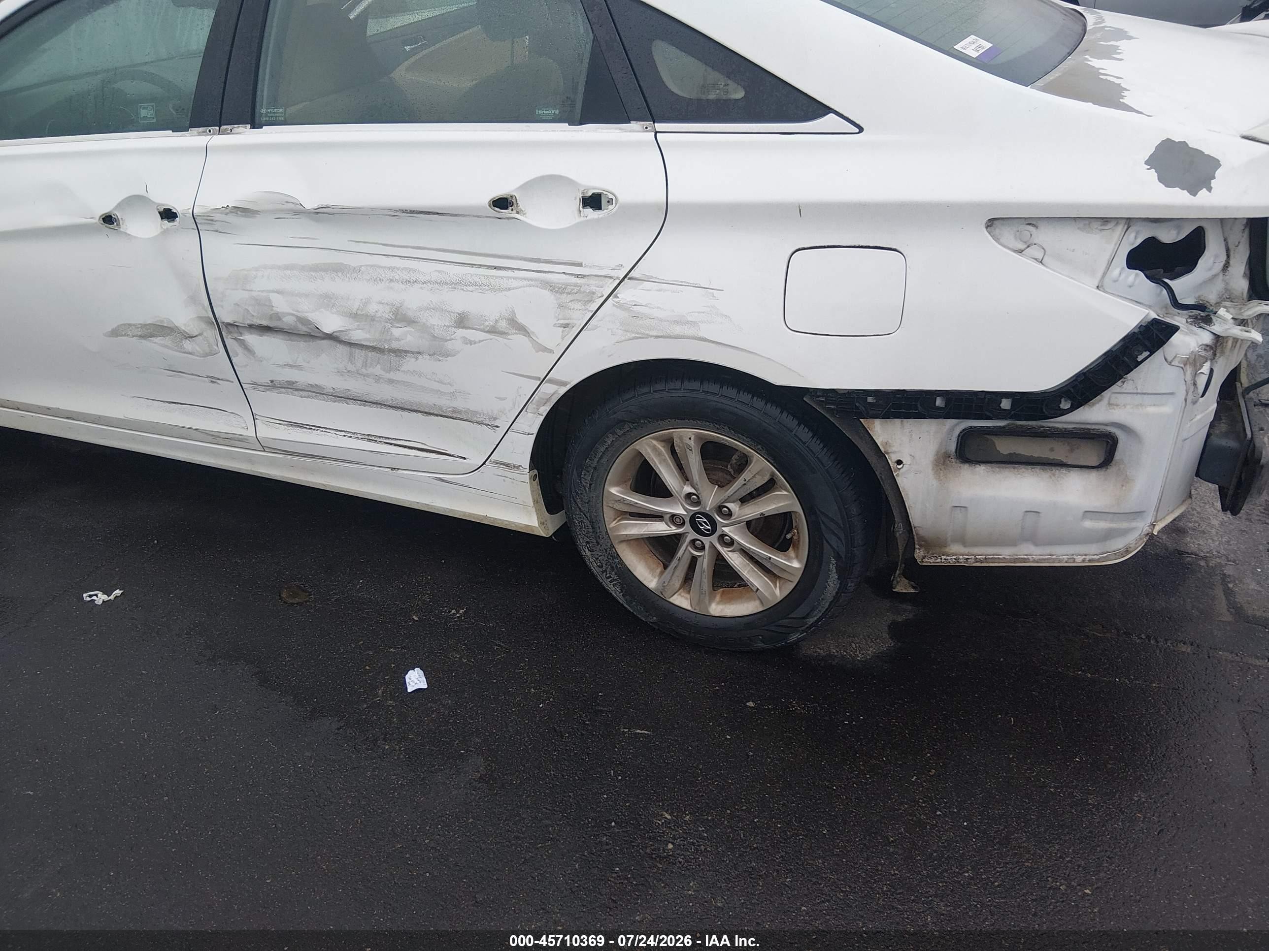 2013 Hyundai Sonata Gls White vin: 5NPEB4AC6DH641209