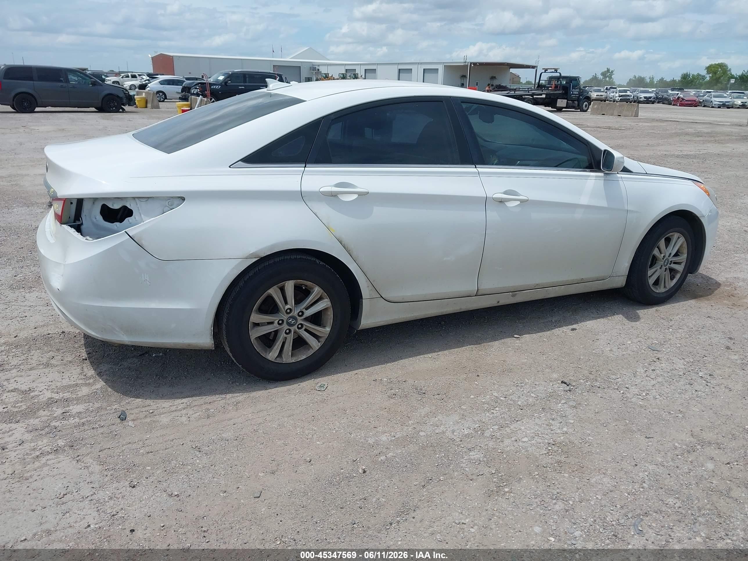 2013 Hyundai Sonata Gls White vin: 5NPEB4AC6DH670371