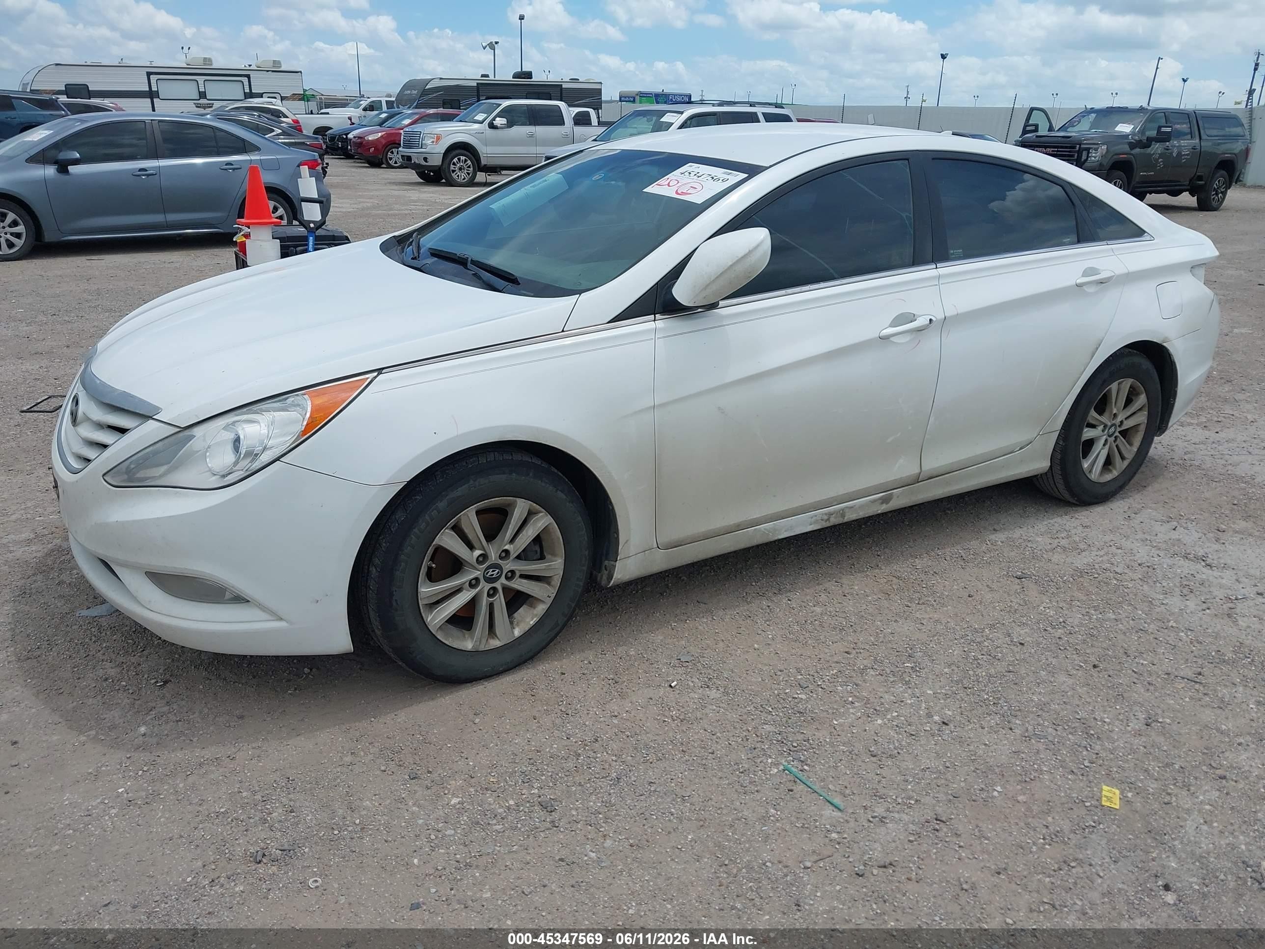 2013 Hyundai Sonata Gls White vin: 5NPEB4AC6DH670371