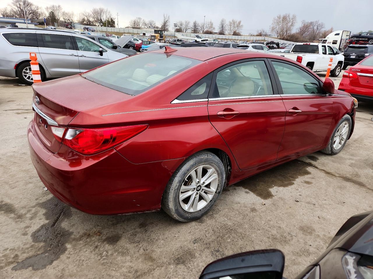 2013 Hyundai Sonata Gls Red vin: 5NPEB4AC6DH679409