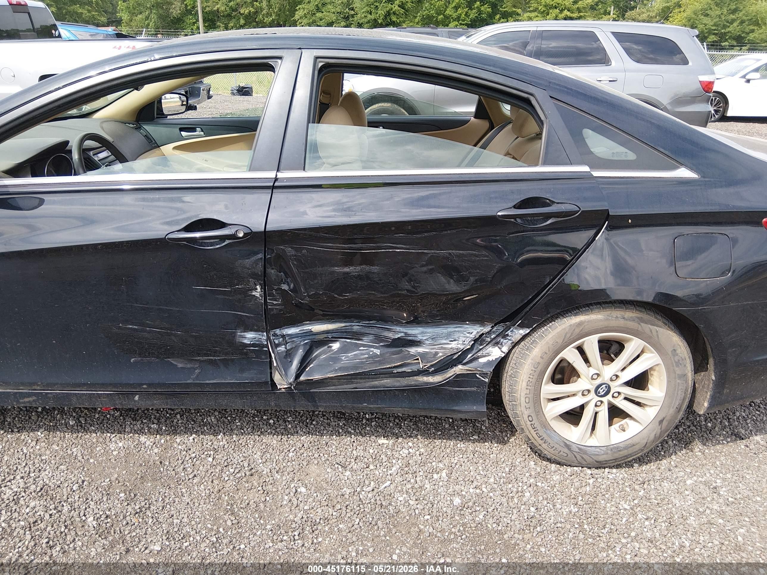 2013 Hyundai Sonata Gls Black vin: 5NPEB4AC6DH698638