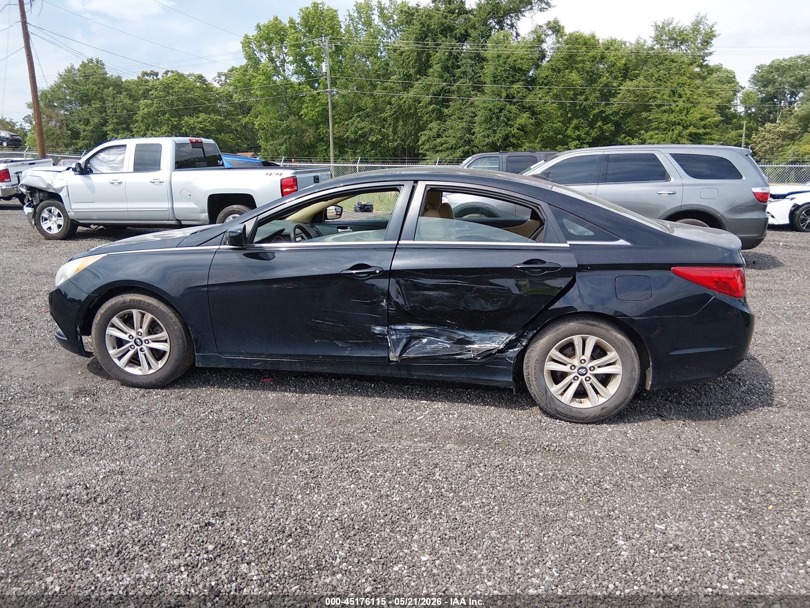 2013 Hyundai Sonata Gls Black vin: 5NPEB4AC6DH698638