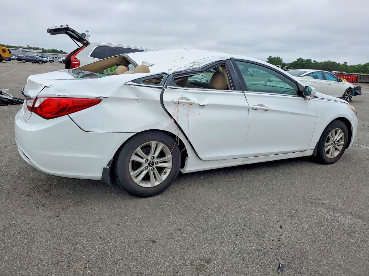 2013 Hyundai Sonata Gls White vin: 5NPEB4AC6DH709234