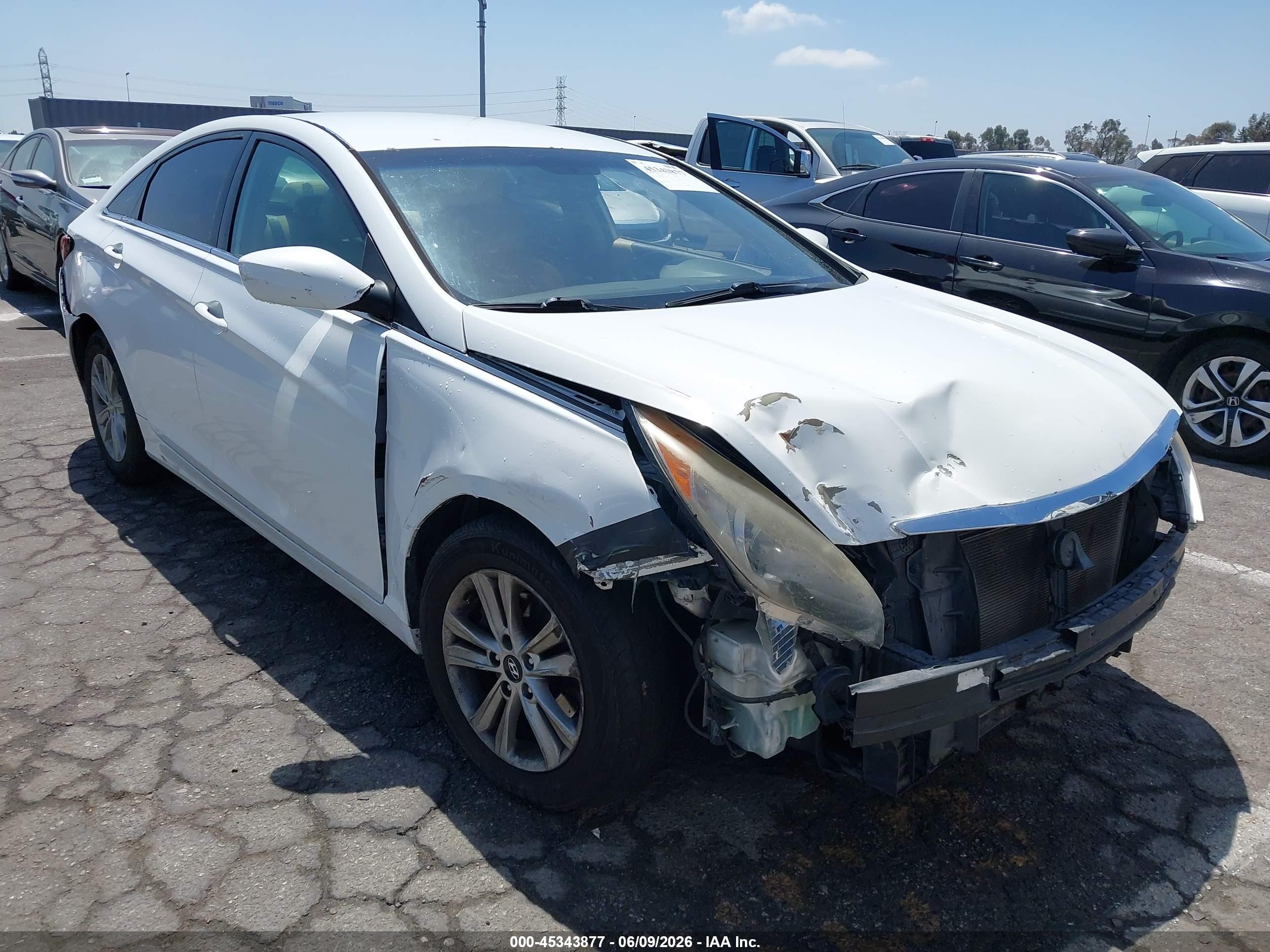 2013 Hyundai Sonata Gls White vin: 5NPEB4AC6DH714384