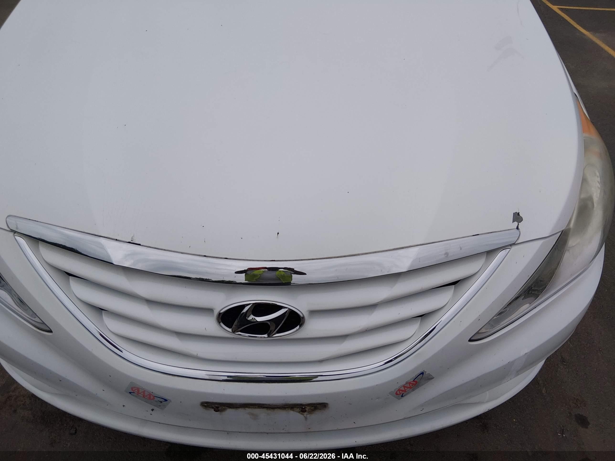 2013 Hyundai Sonata Gls White vin: 5NPEB4AC6DH726650