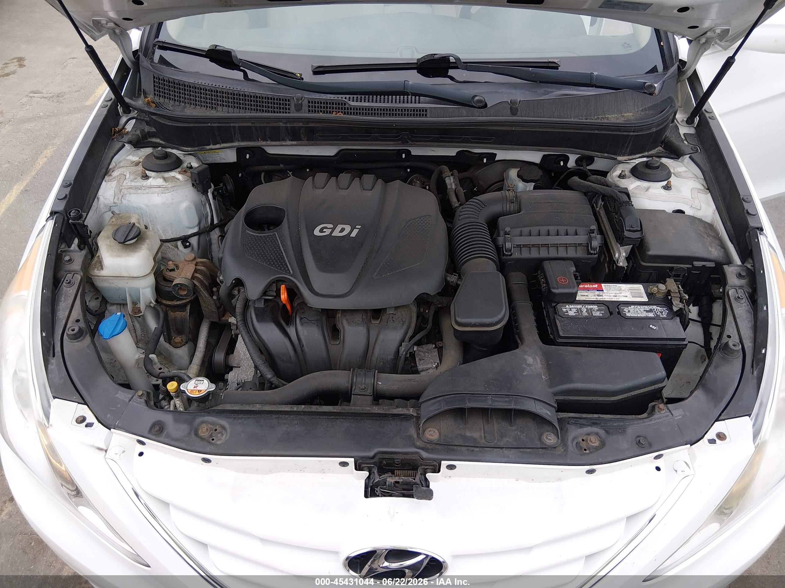 2013 Hyundai Sonata Gls White vin: 5NPEB4AC6DH726650