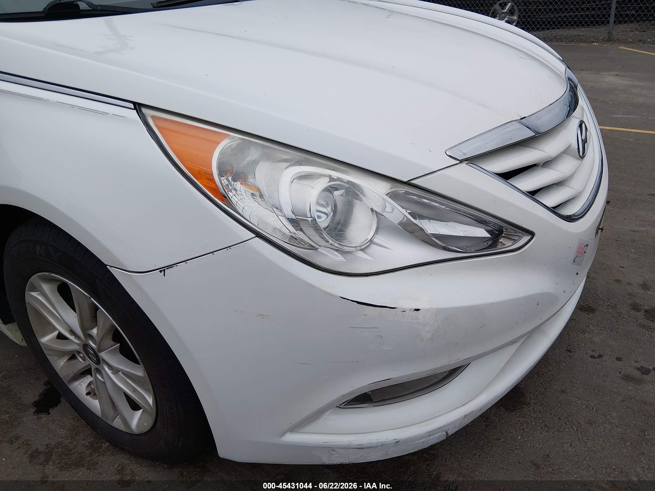 2013 Hyundai Sonata Gls White vin: 5NPEB4AC6DH726650