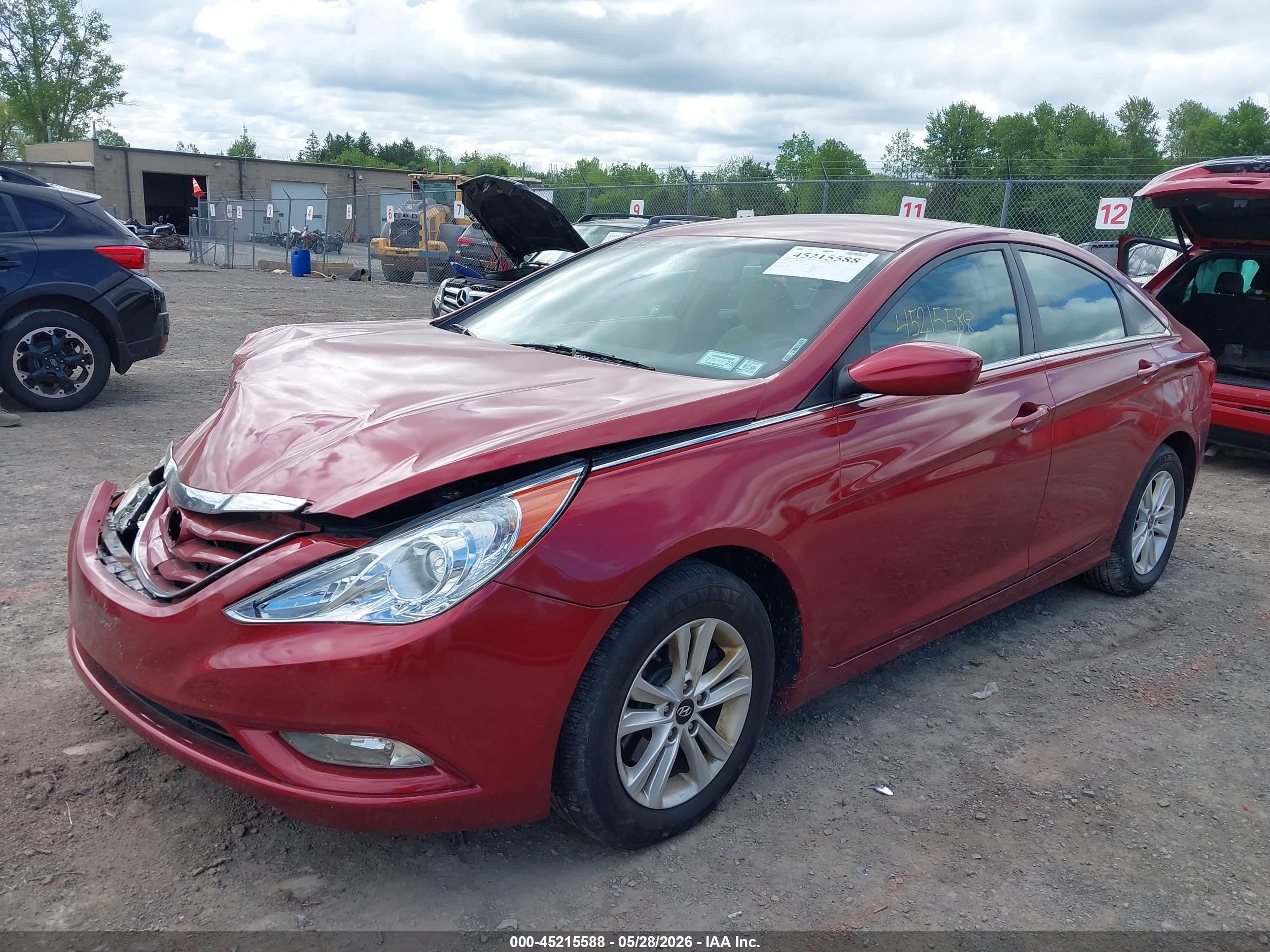 2013 Hyundai Sonata Gls Red vin: 5NPEB4AC6DH736479