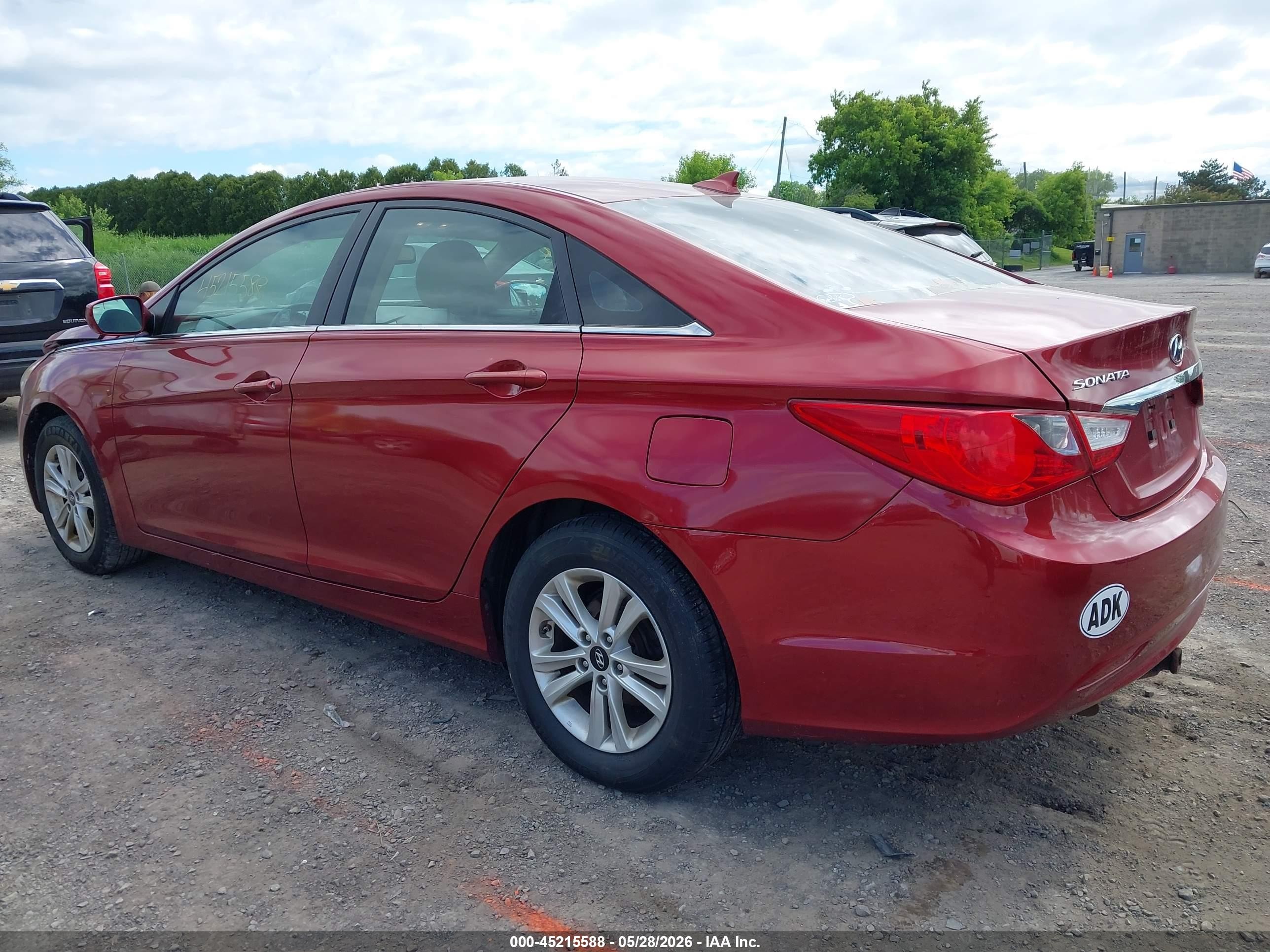 2013 Hyundai Sonata Gls Red vin: 5NPEB4AC6DH736479