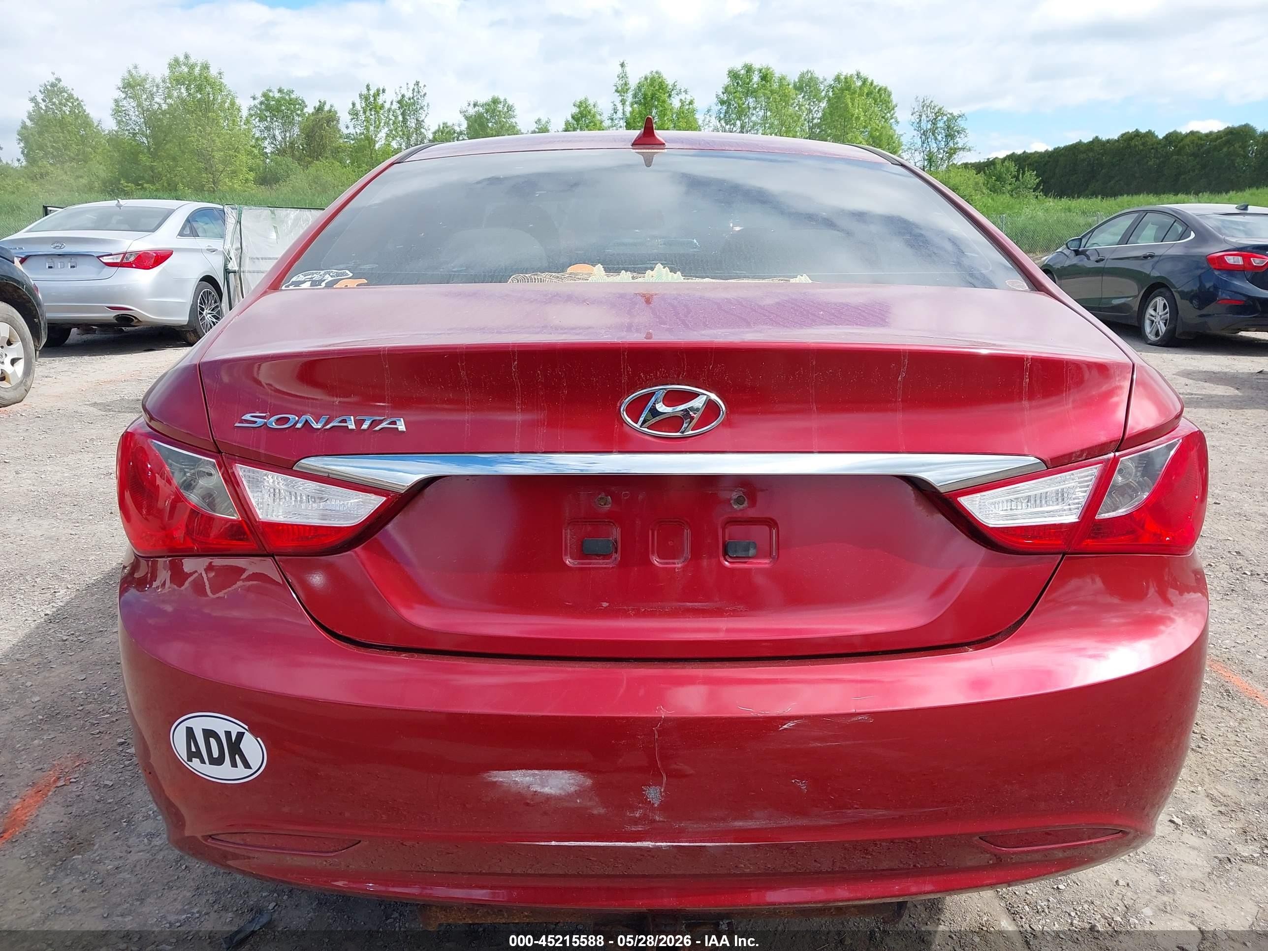 2013 Hyundai Sonata Gls Red vin: 5NPEB4AC6DH736479