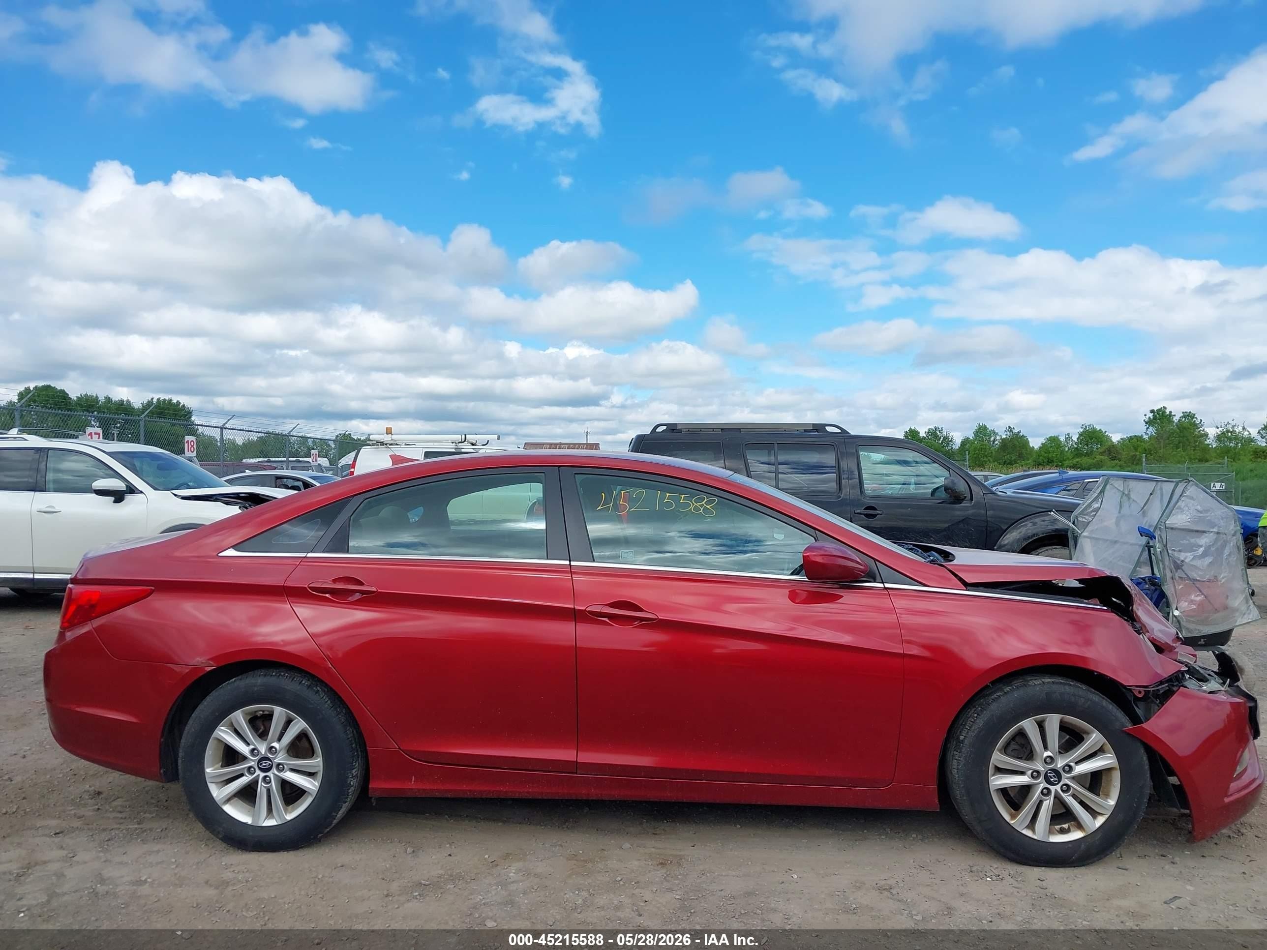 2013 Hyundai Sonata Gls Red vin: 5NPEB4AC6DH736479