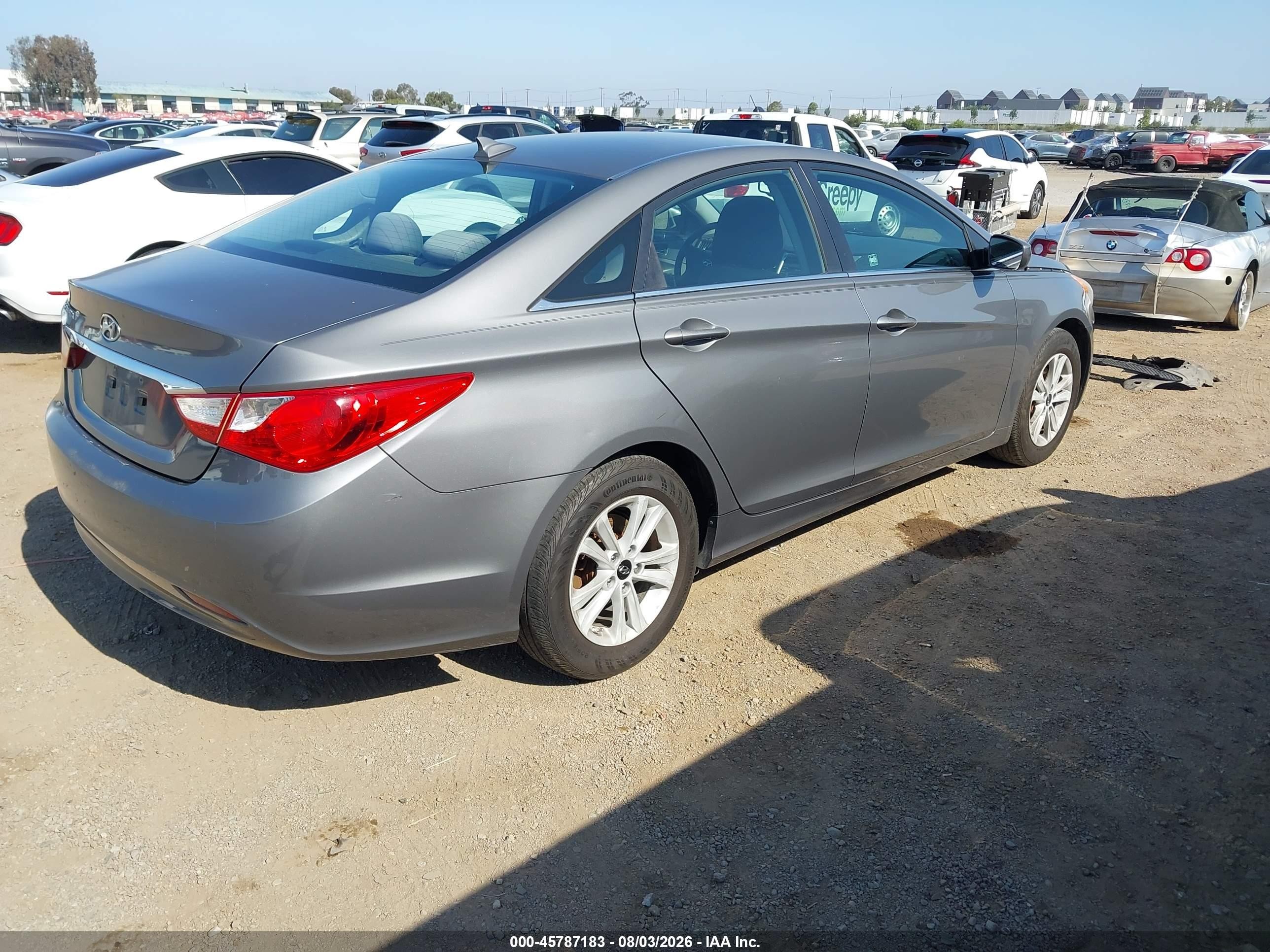 2013 Hyundai Sonata Gls Gray vin: 5NPEB4AC6DH750446