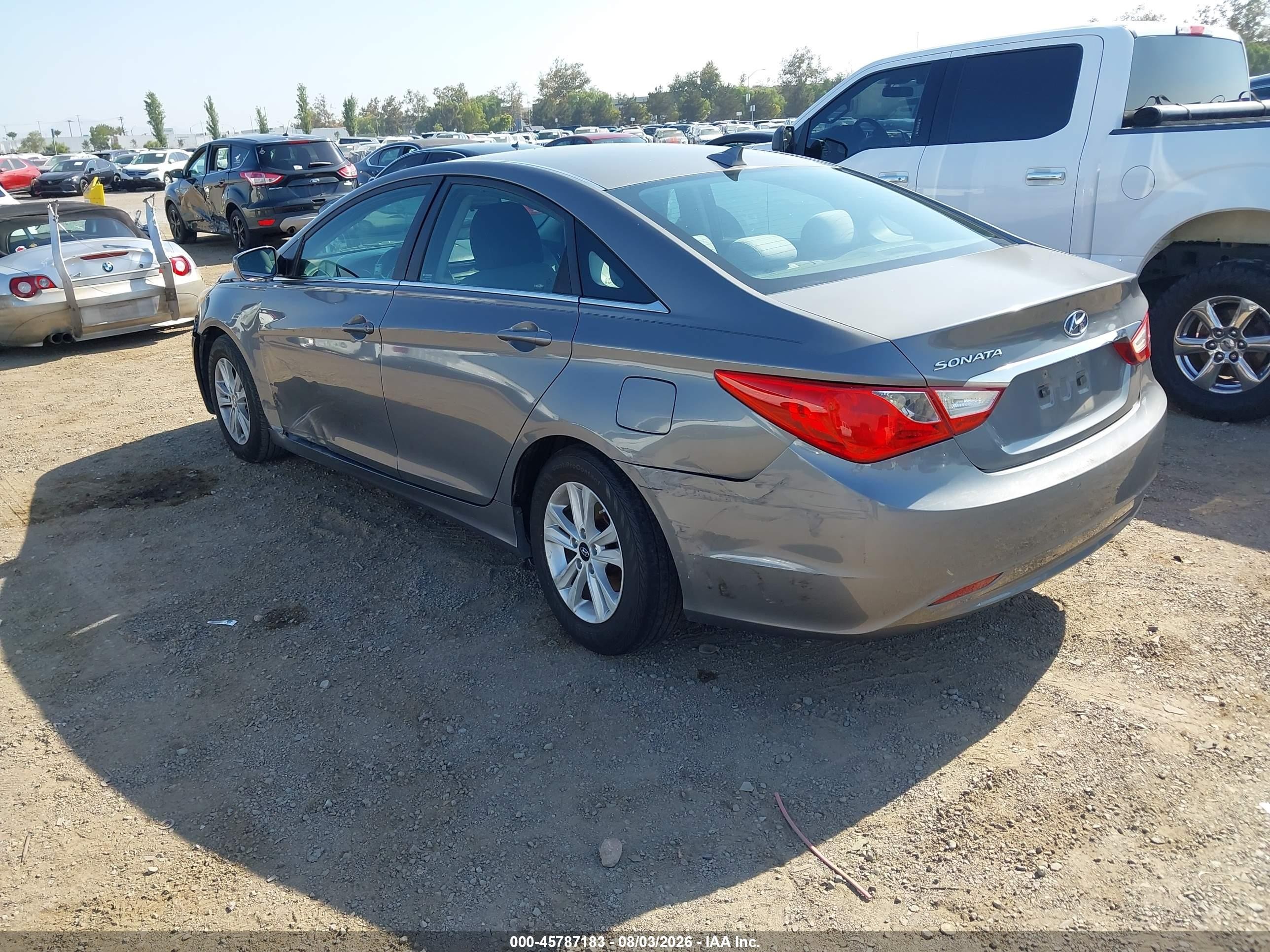 2013 Hyundai Sonata Gls Gray vin: 5NPEB4AC6DH750446