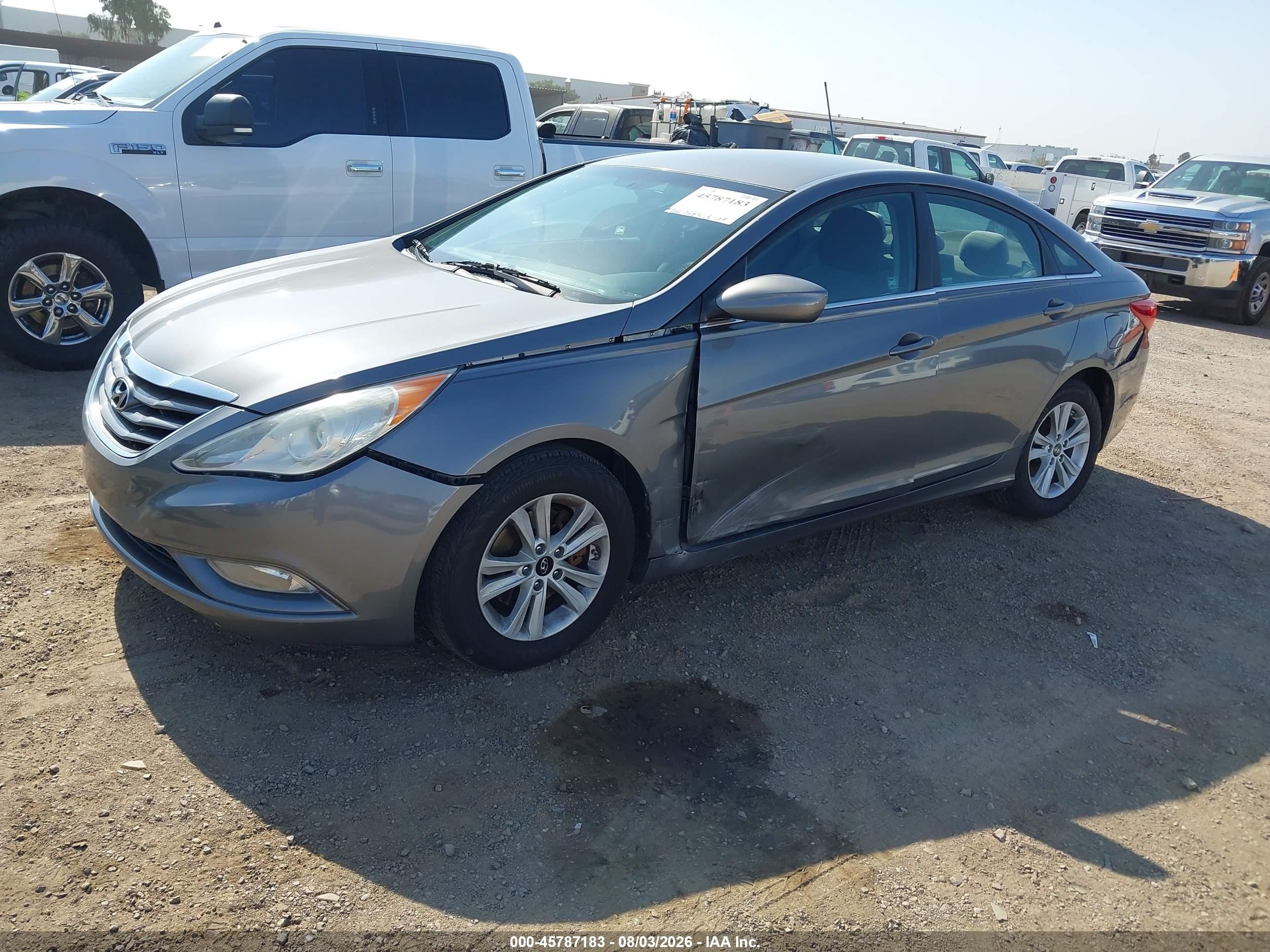 2013 Hyundai Sonata Gls Gray vin: 5NPEB4AC6DH750446