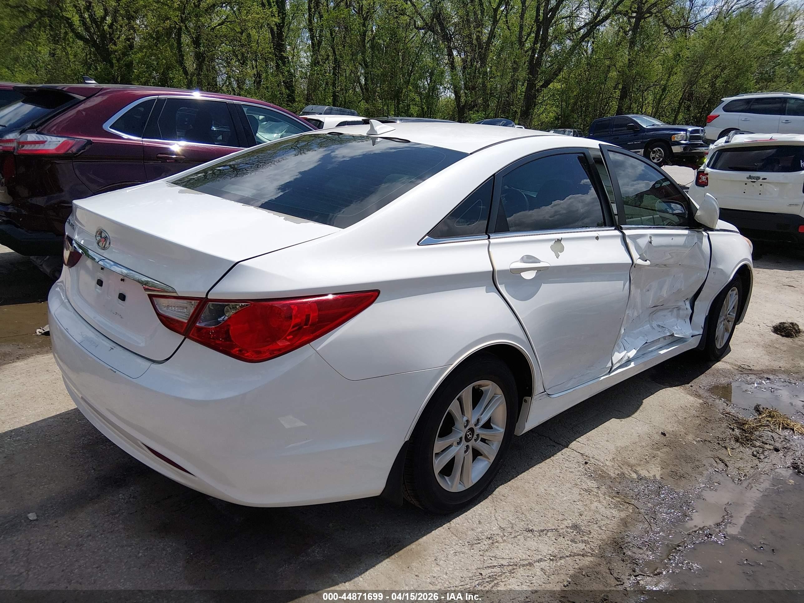 2013 Hyundai Sonata Gls White vin: 5NPEB4AC6DH755551