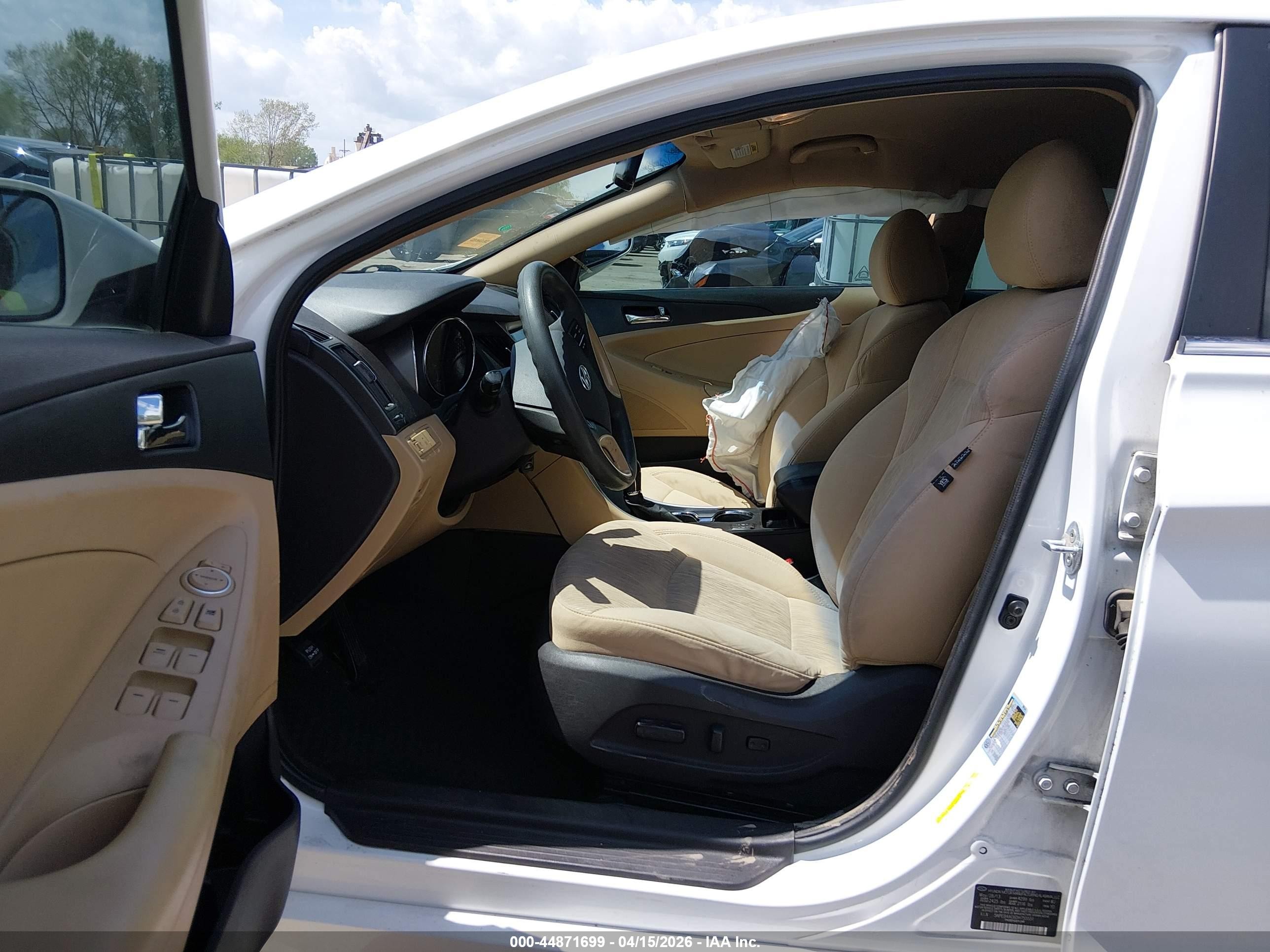 2013 Hyundai Sonata Gls White vin: 5NPEB4AC6DH755551