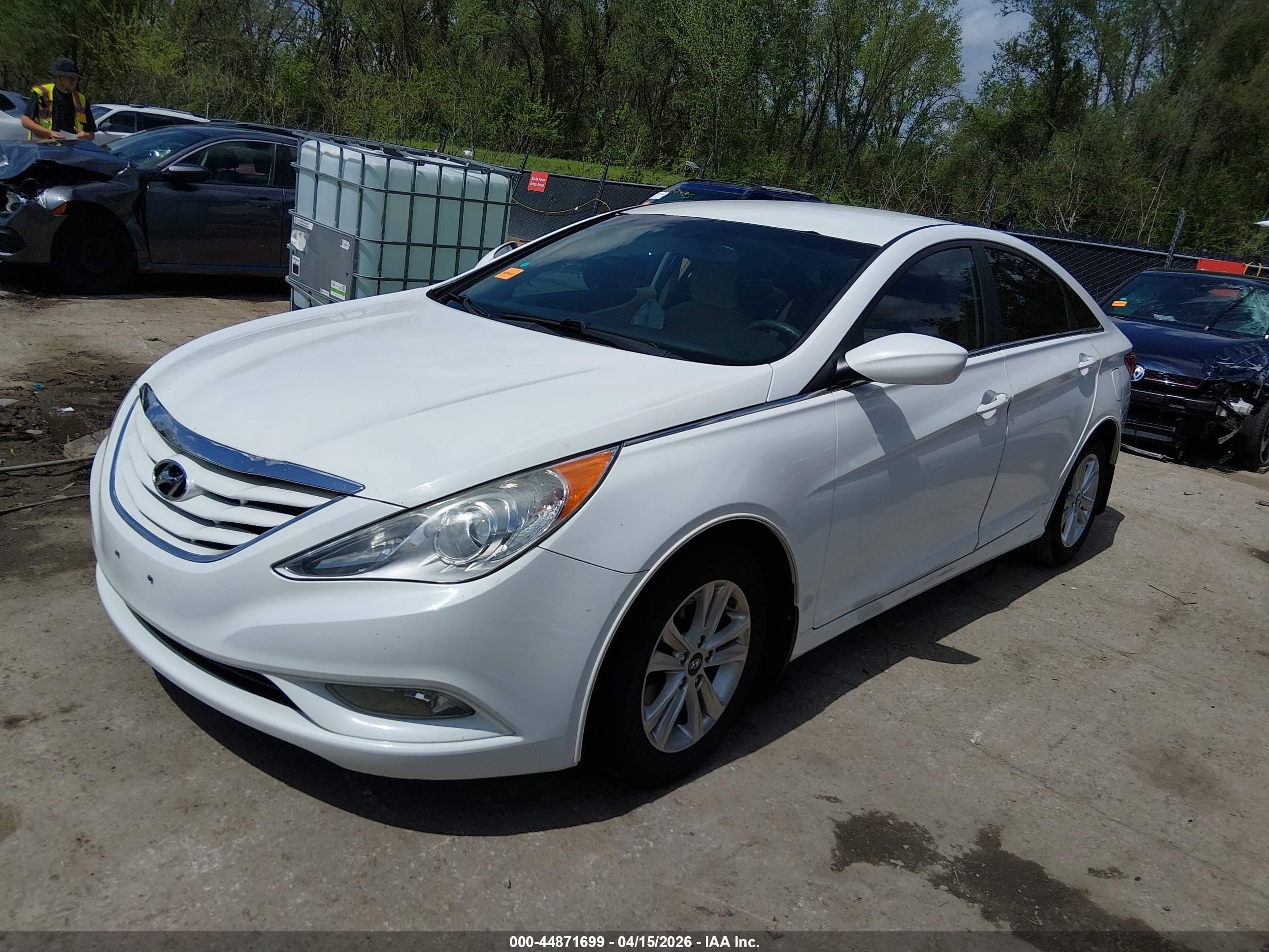 2013 Hyundai Sonata Gls White vin: 5NPEB4AC6DH755551